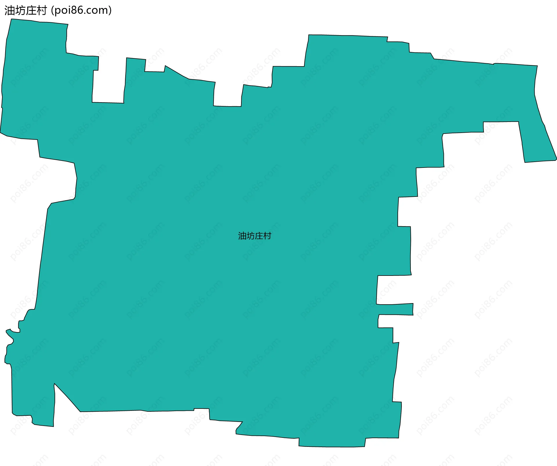 油坊庄村边界地图