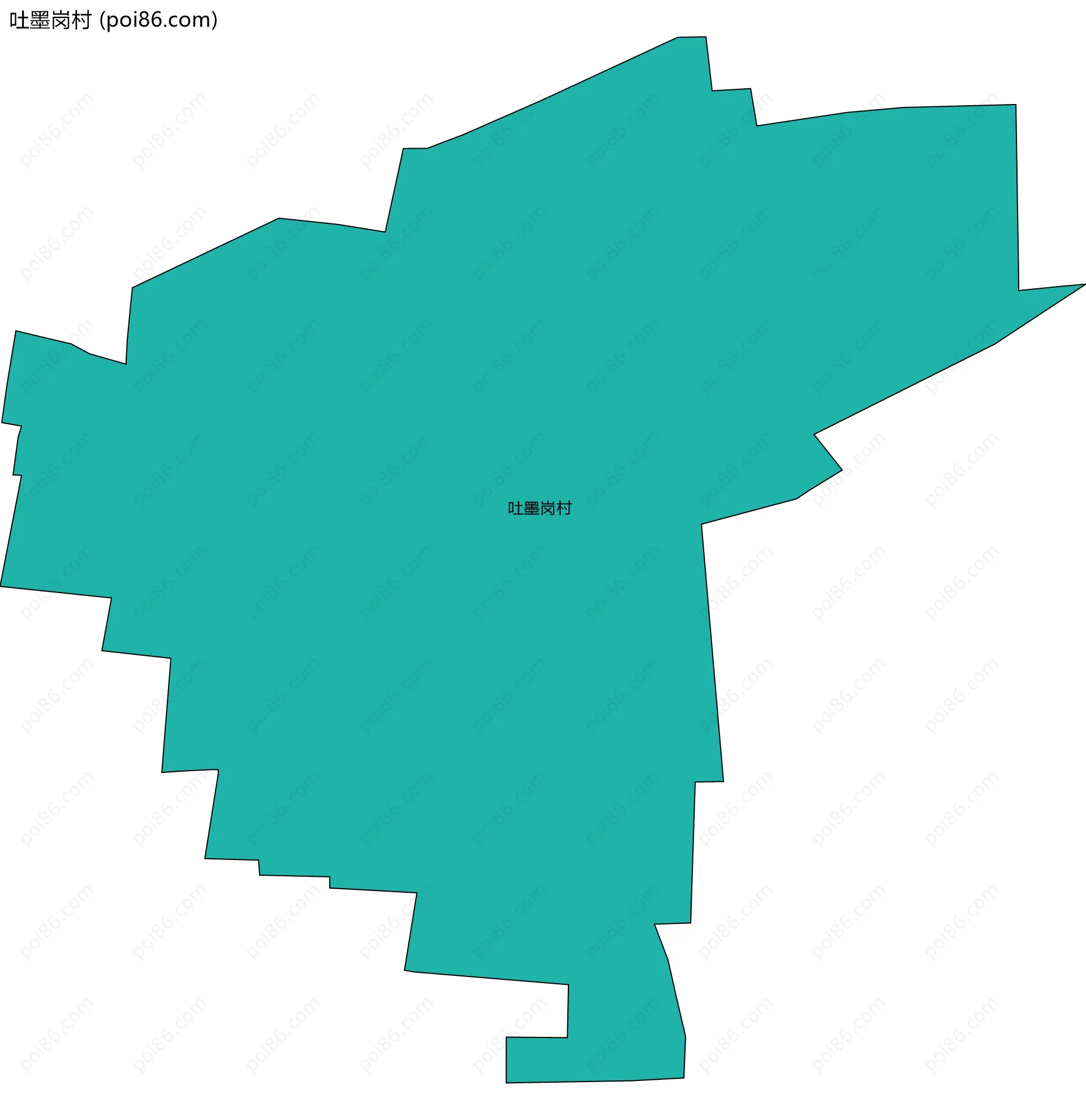 吐墨岗村边界地图