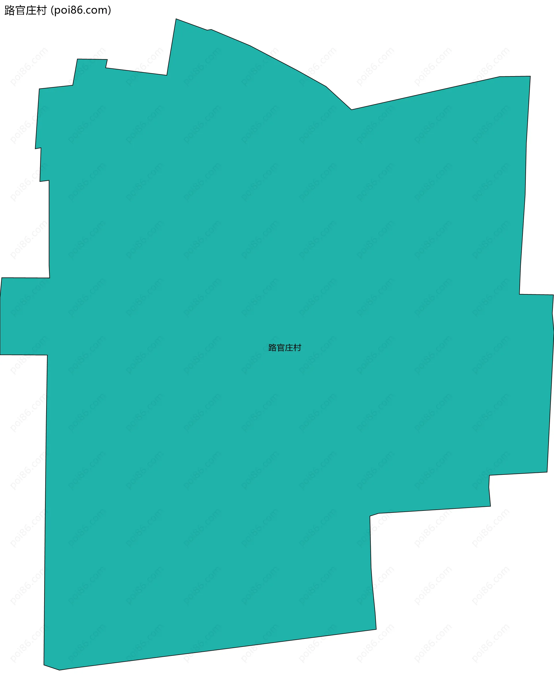 路官庄村边界地图