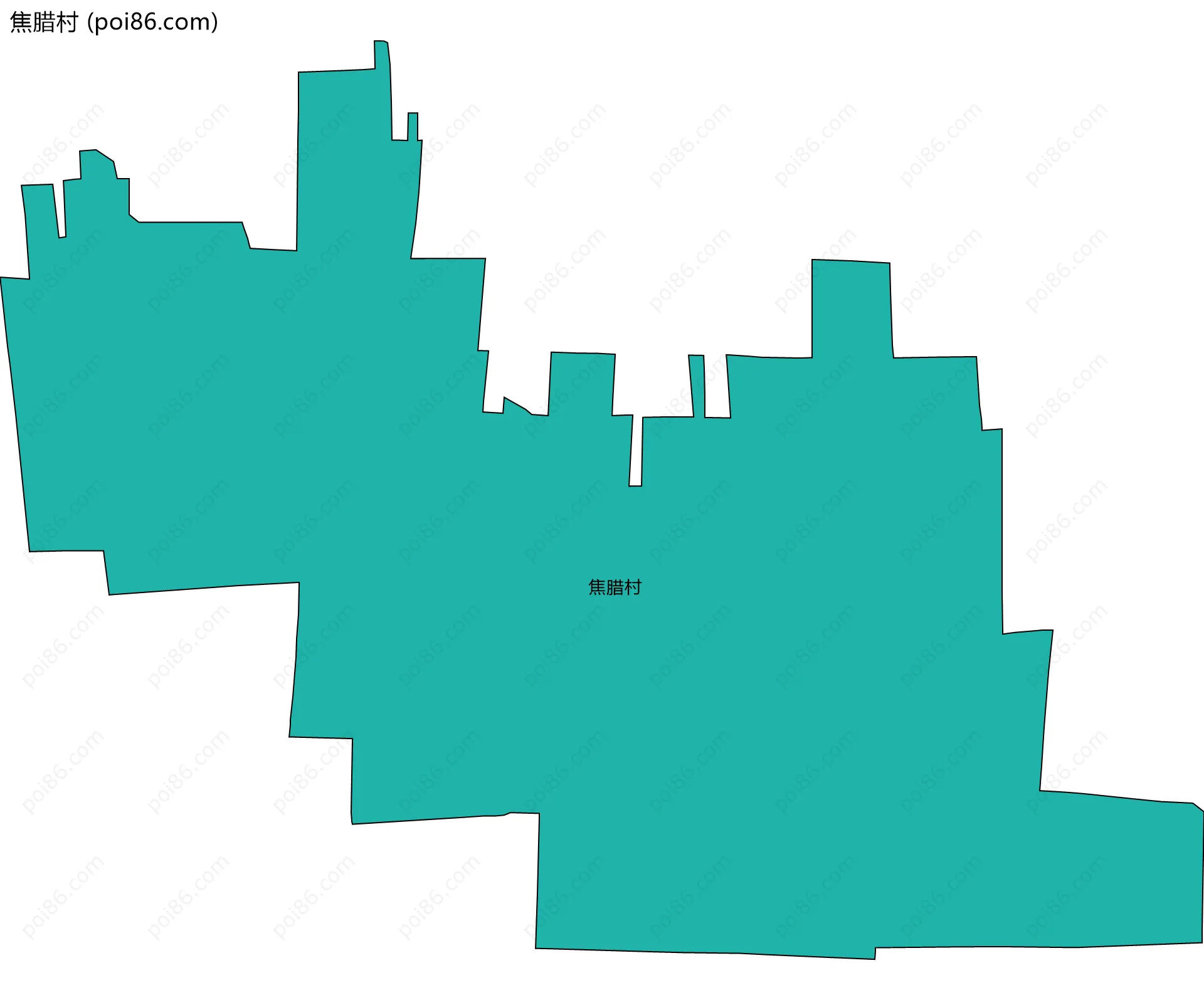 焦腊村边界地图