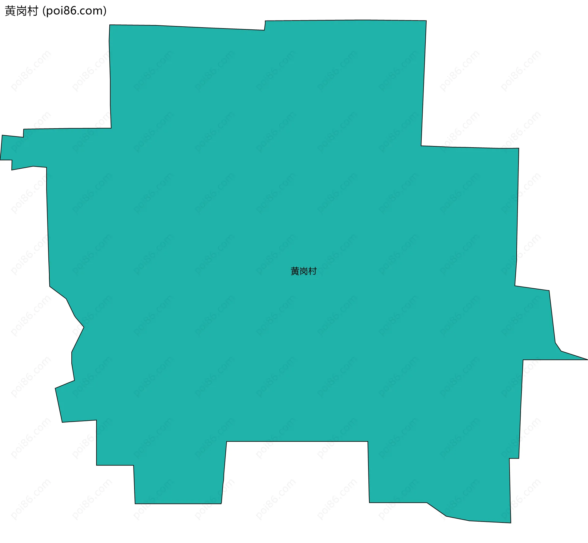 黄岗村边界地图