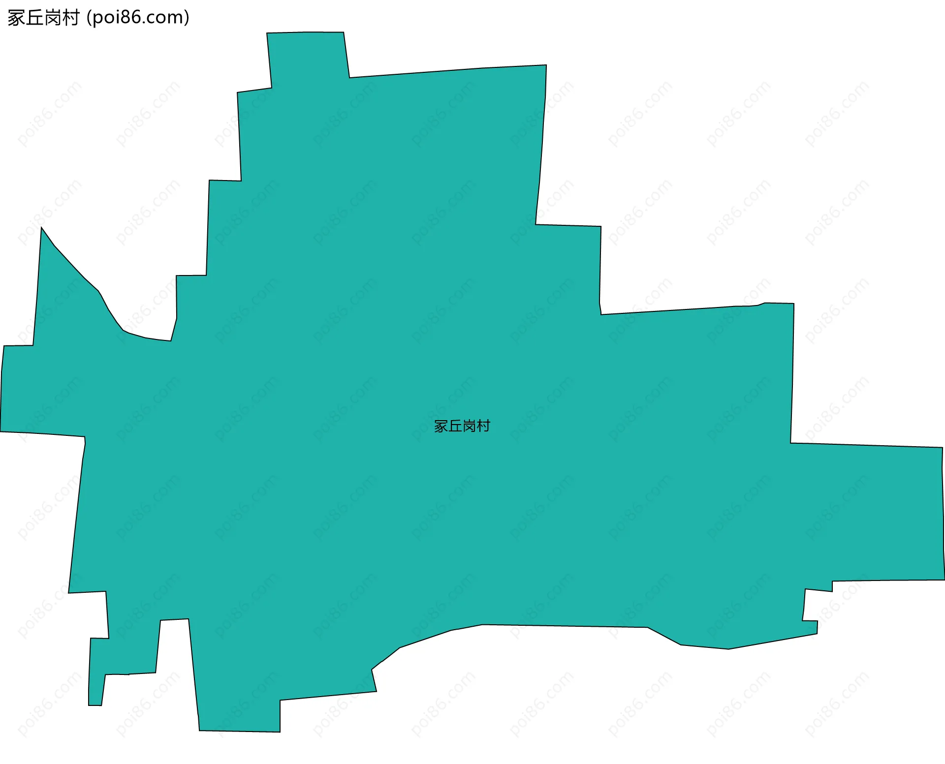 冢丘岗村边界地图