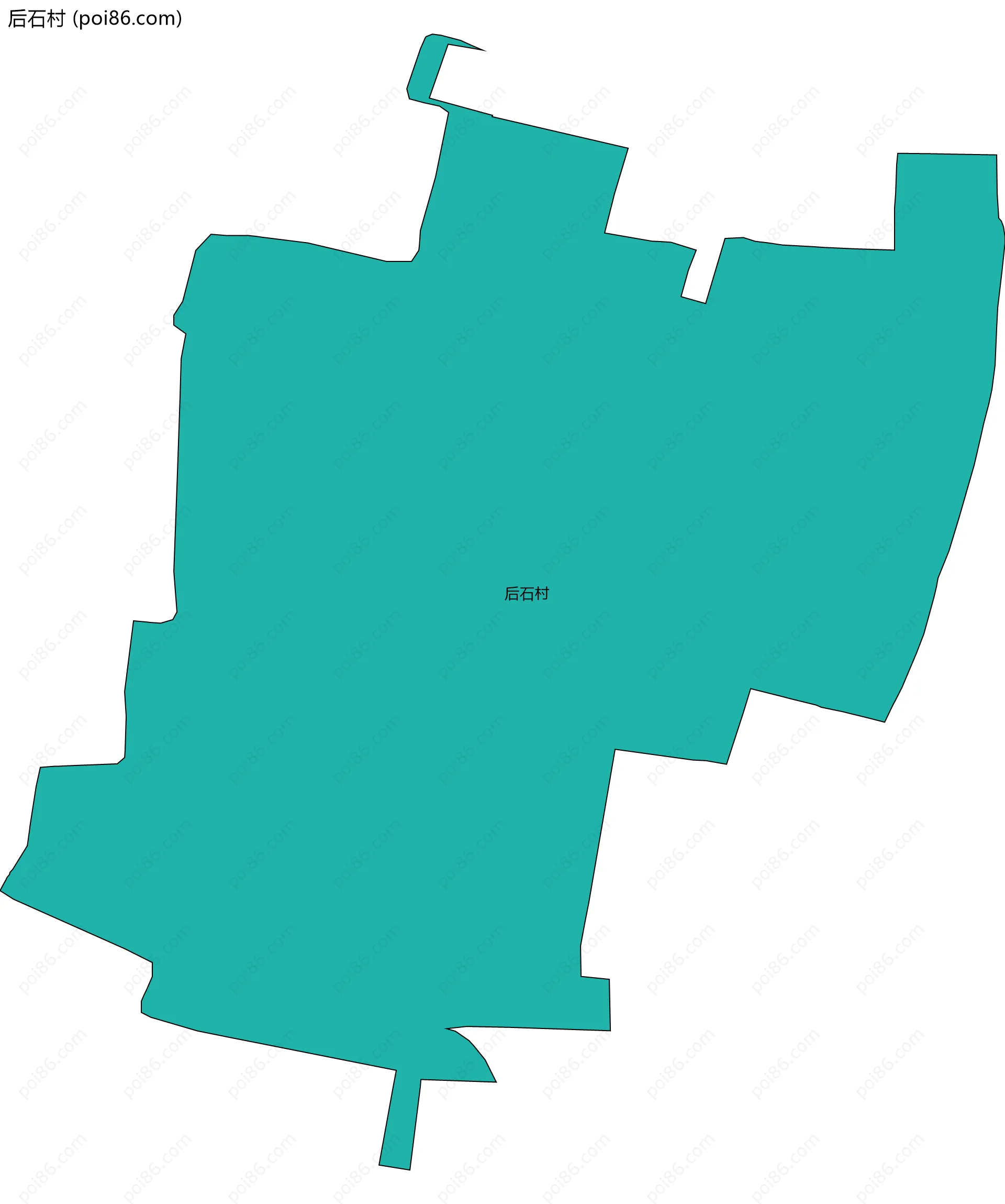 后石村边界地图