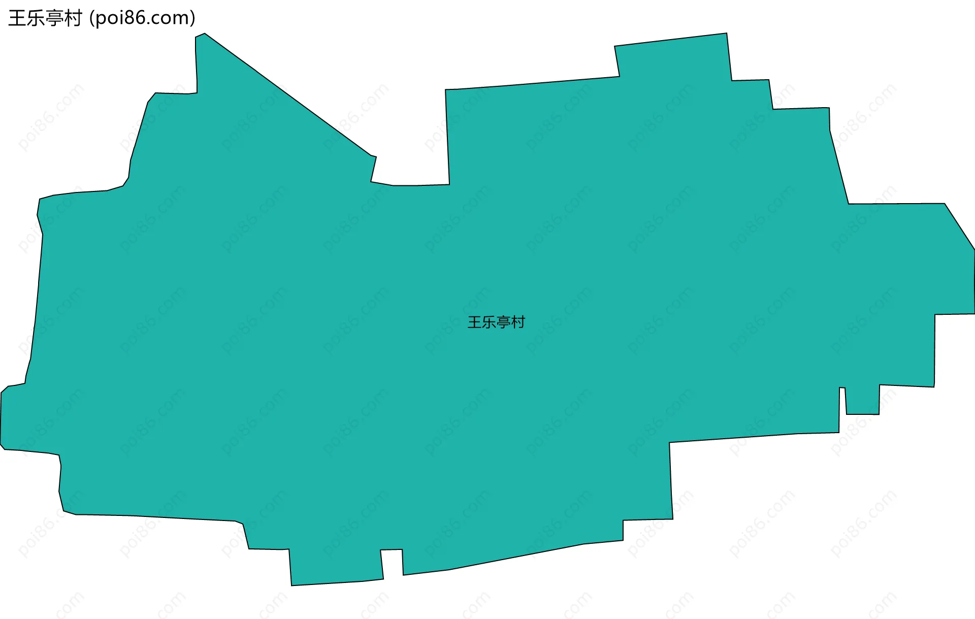 王乐亭村边界地图