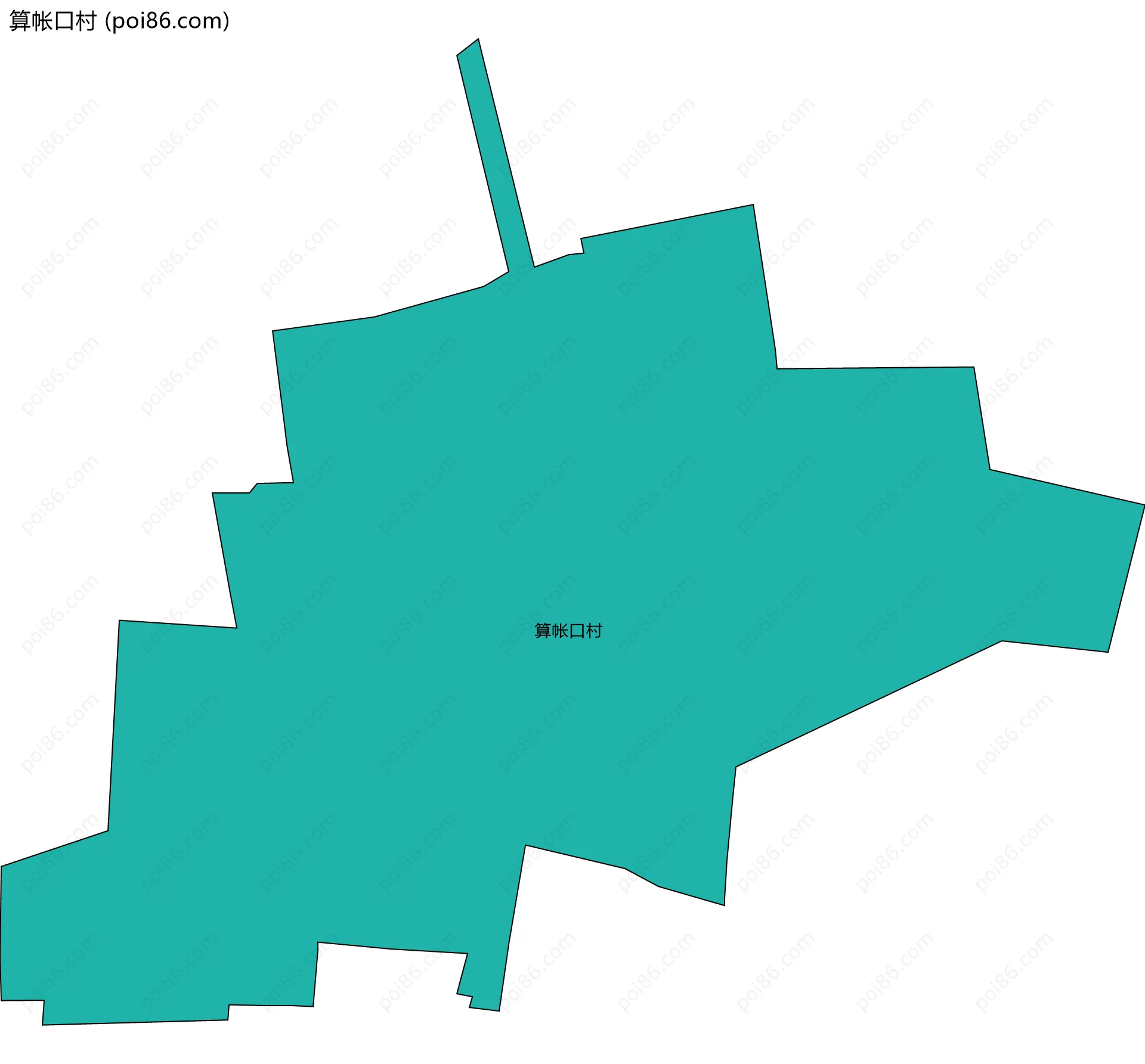 算帐口村边界地图