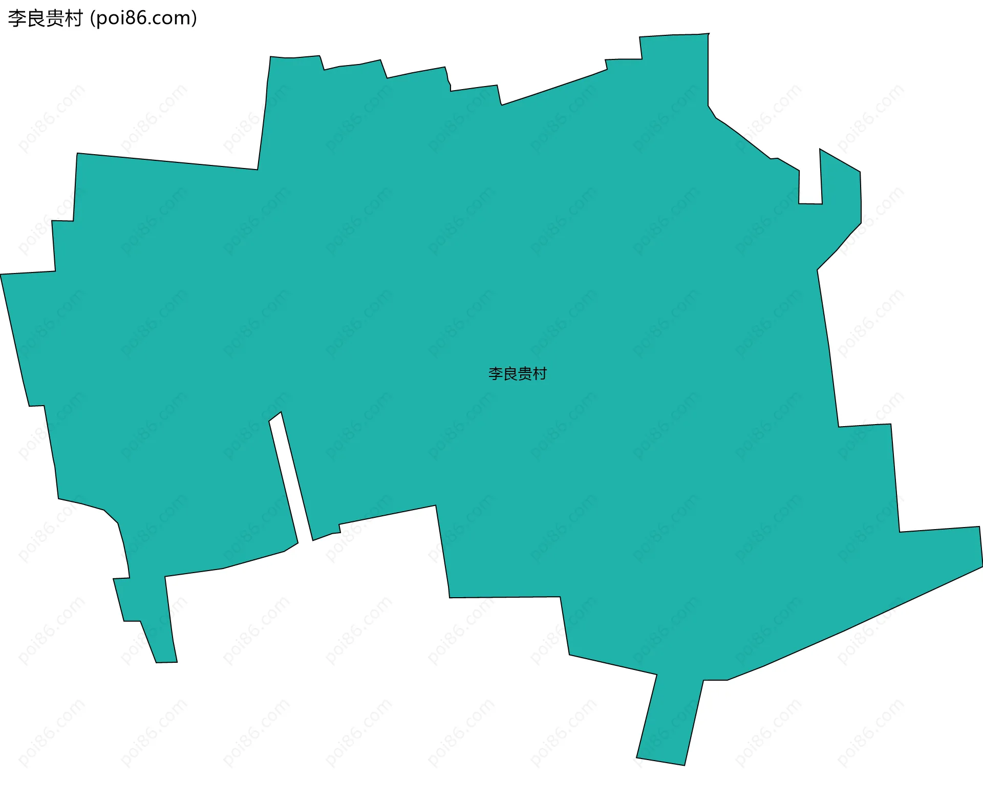 李良贵村边界地图