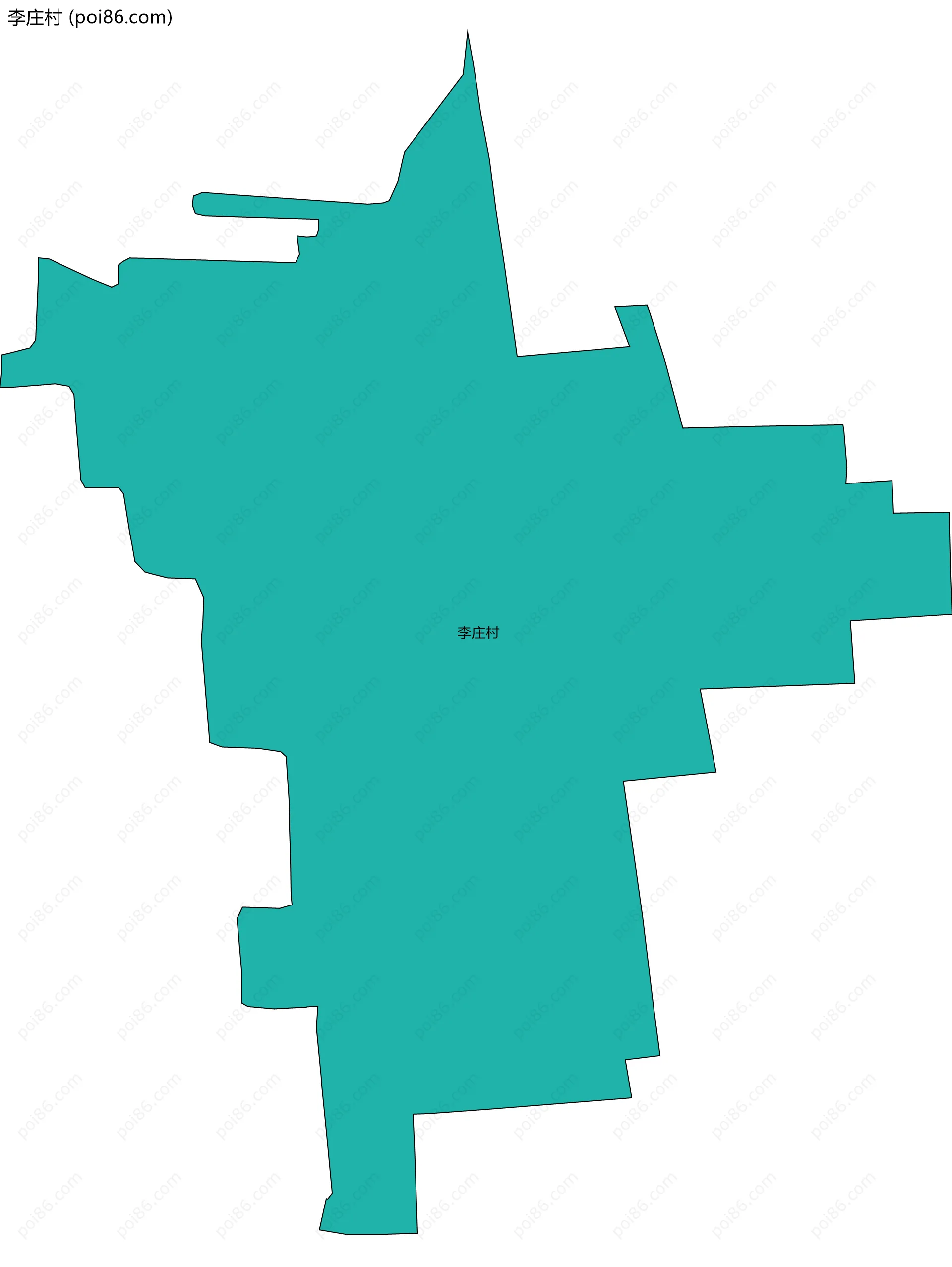 李庄村边界地图