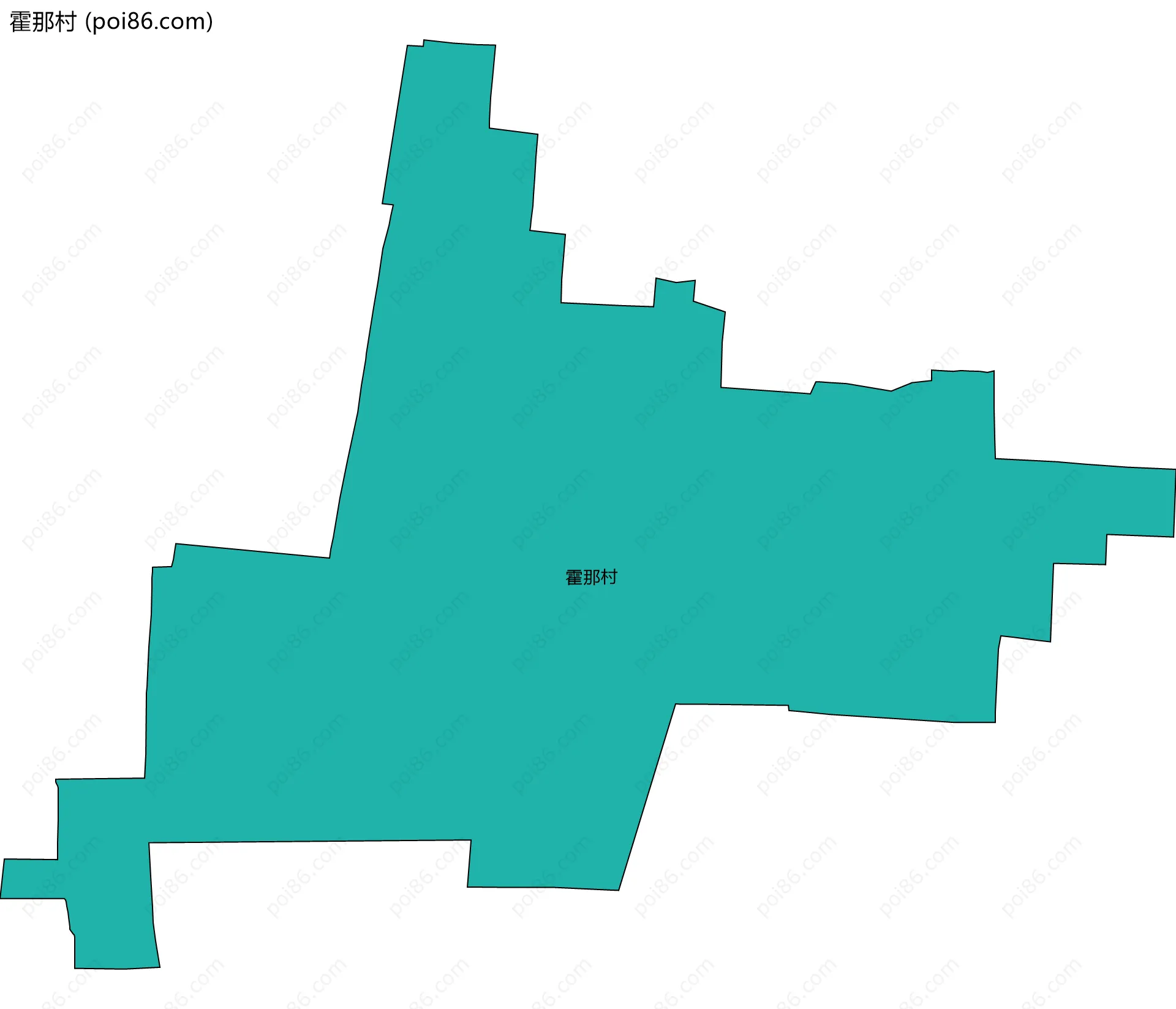 霍那村边界地图