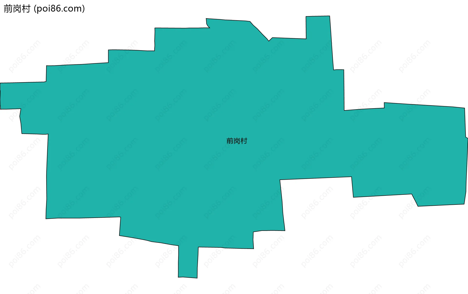 前岗村边界地图