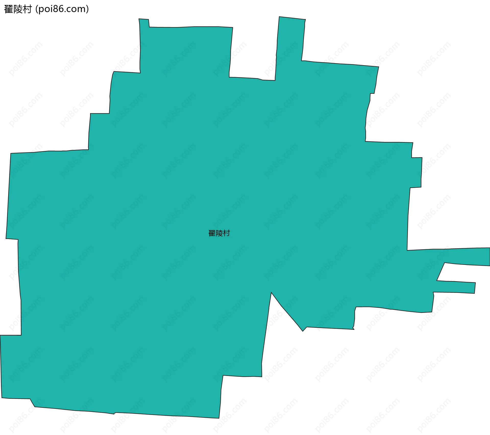 翟陵村边界地图