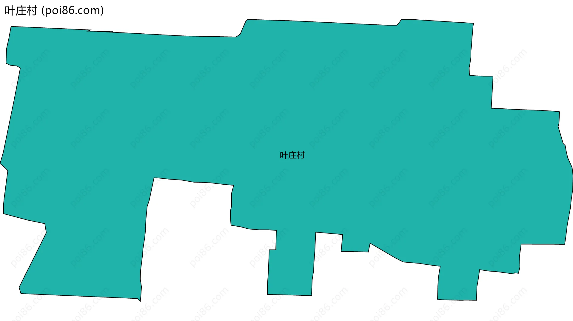 叶庄村边界地图