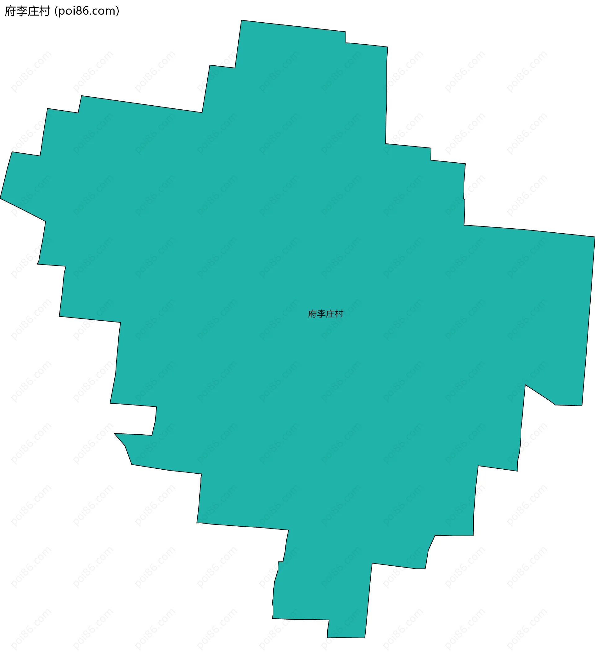 府李庄村边界地图