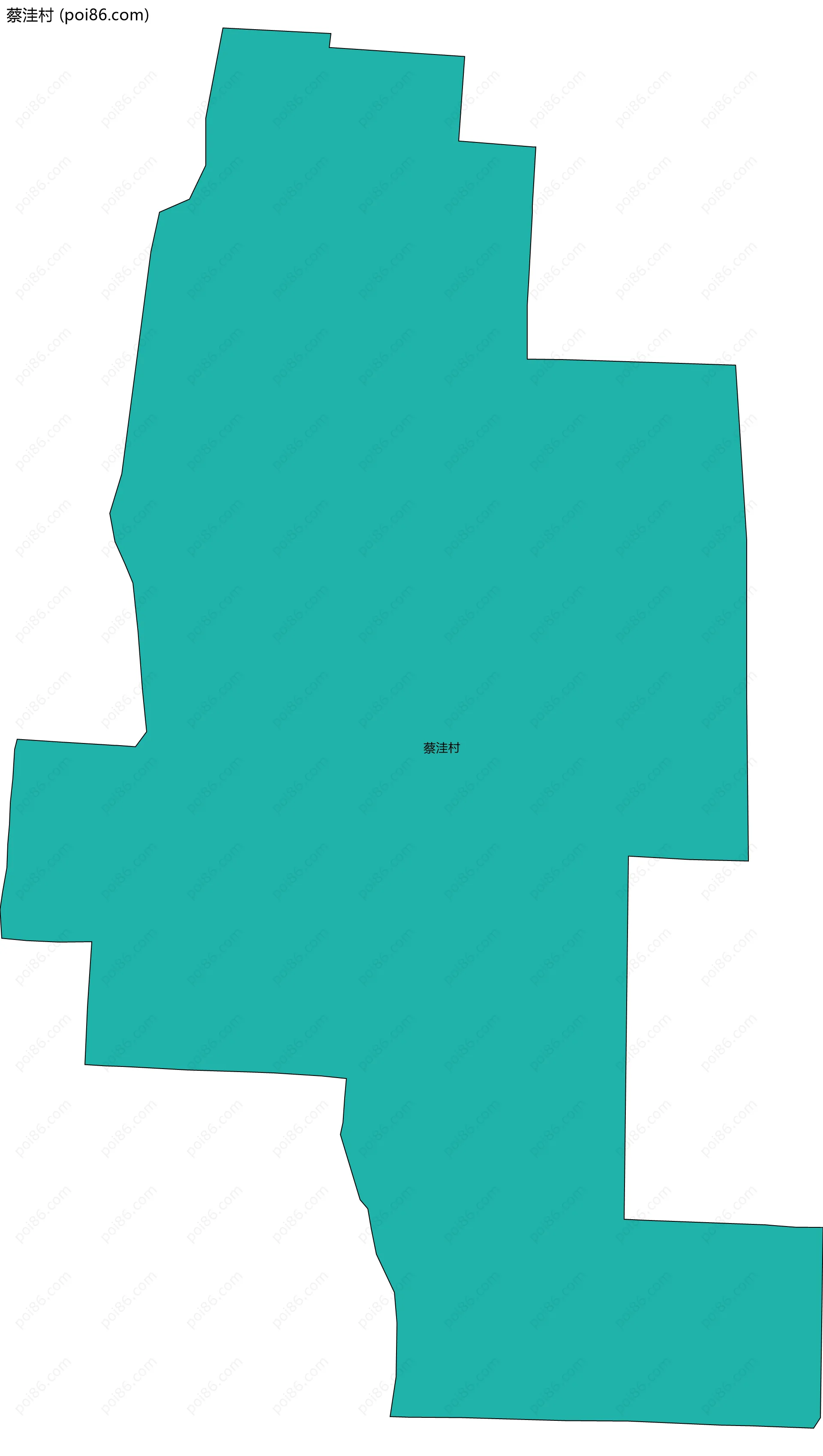 蔡洼村边界地图