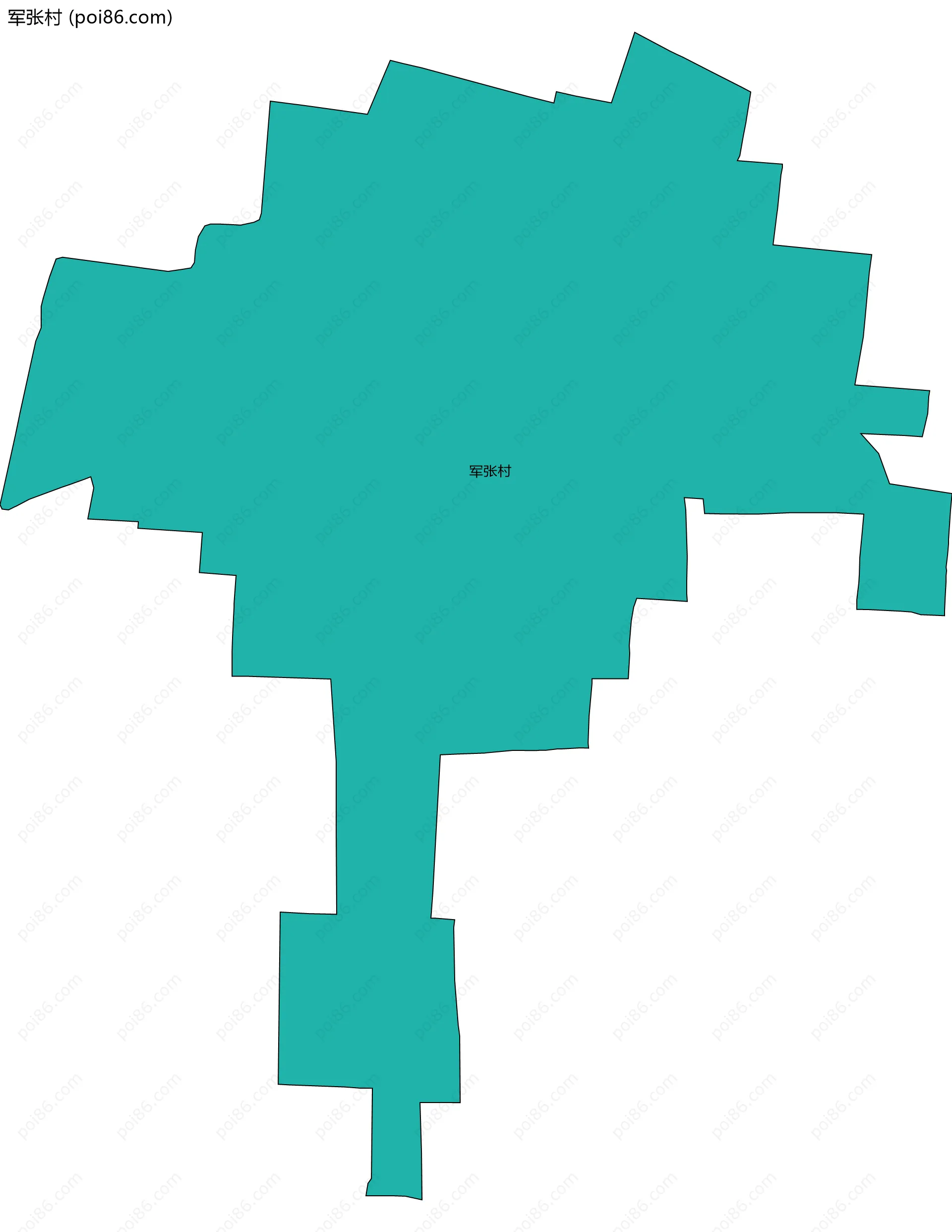 军张村边界地图