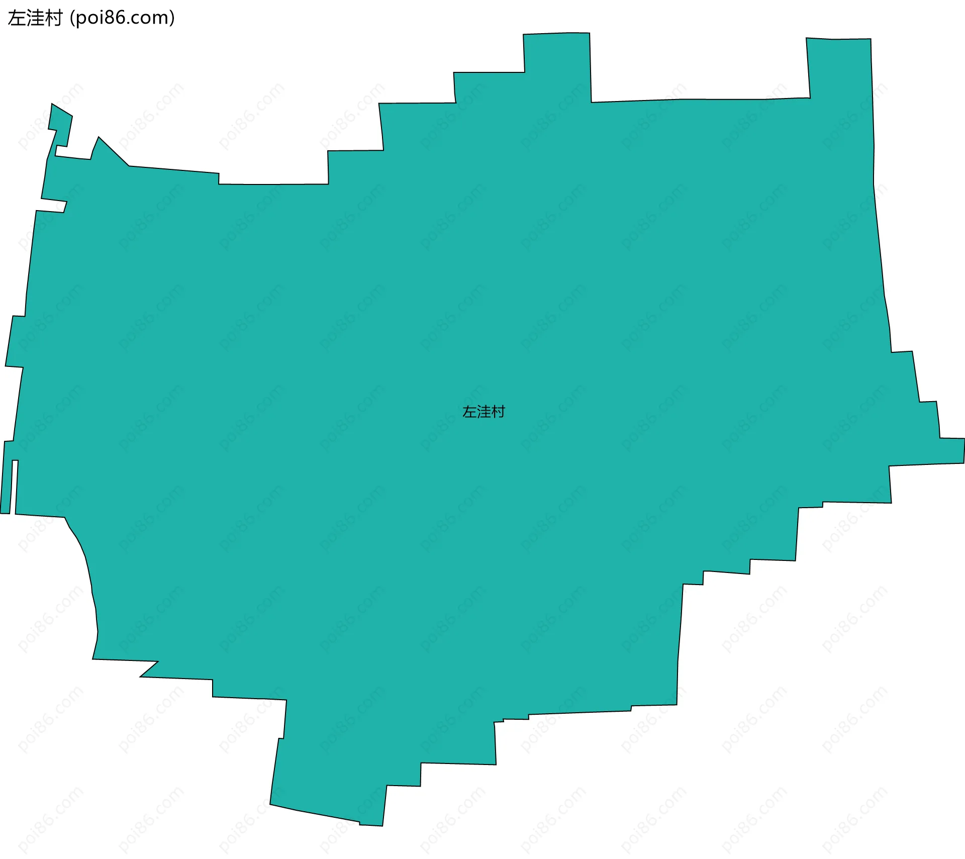 左洼村边界地图