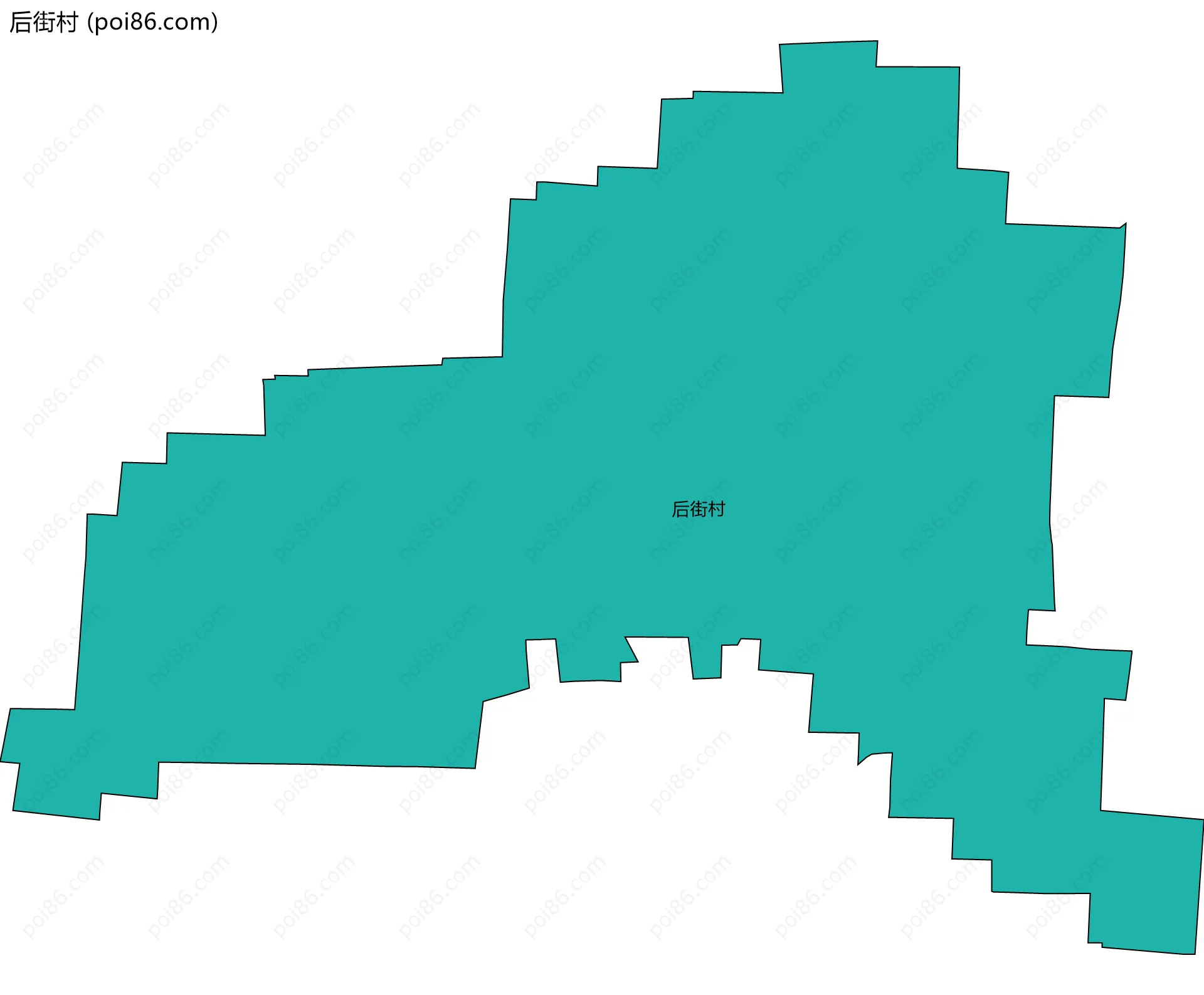 后街村边界地图