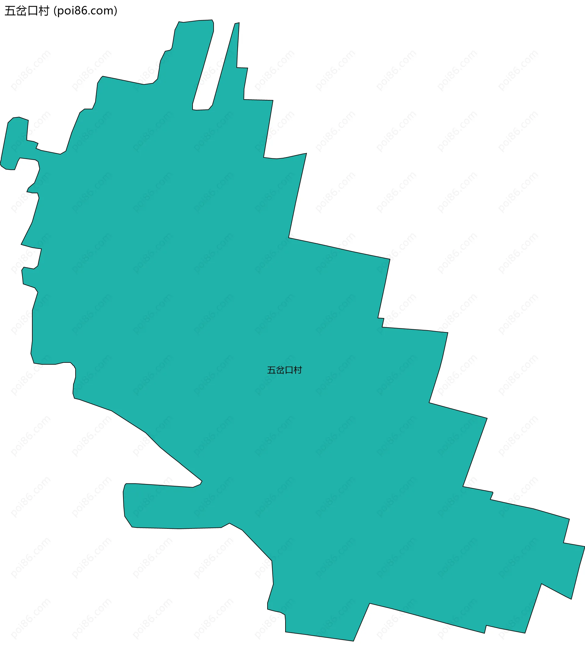 五岔口村边界地图