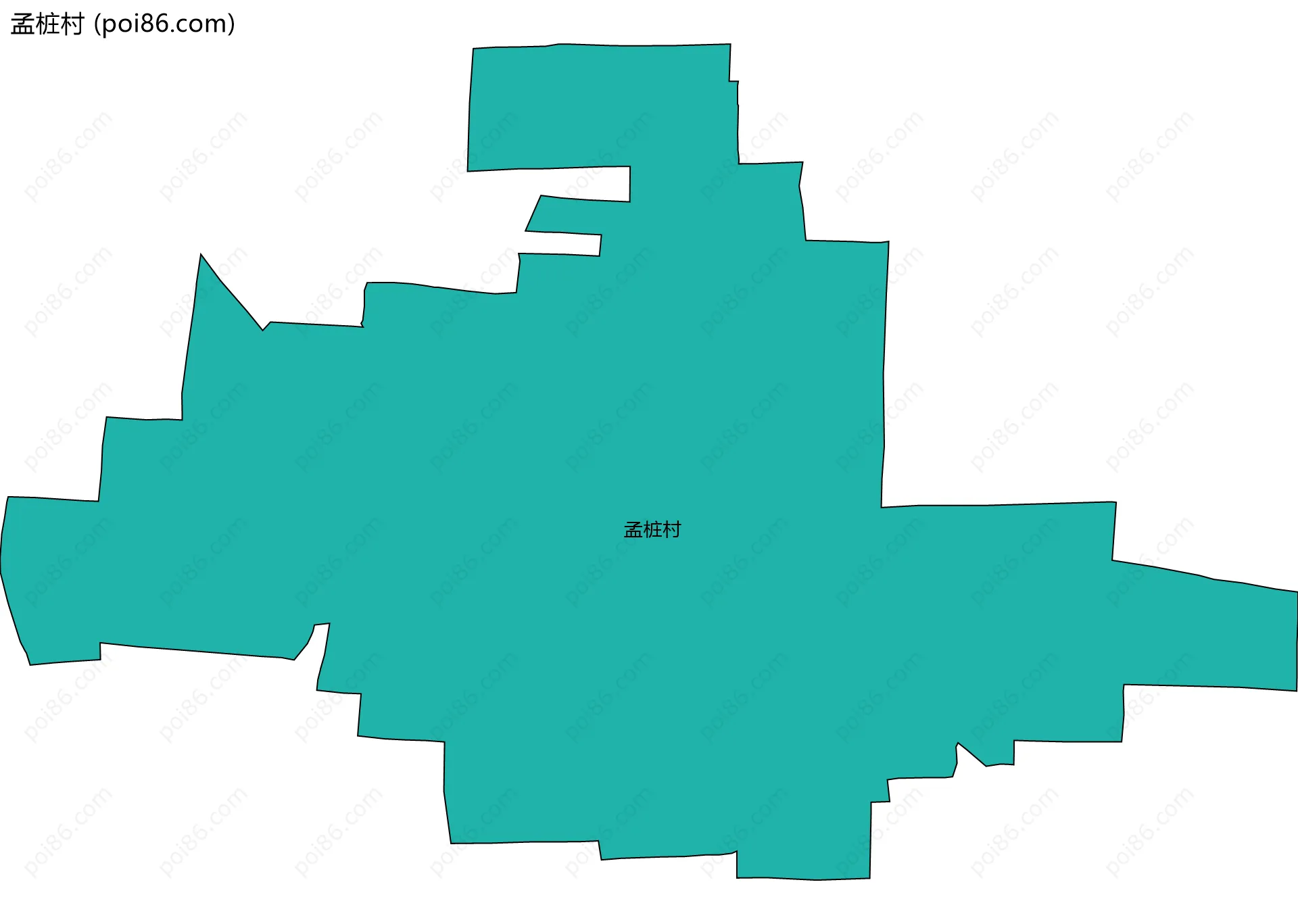 孟桩村边界地图