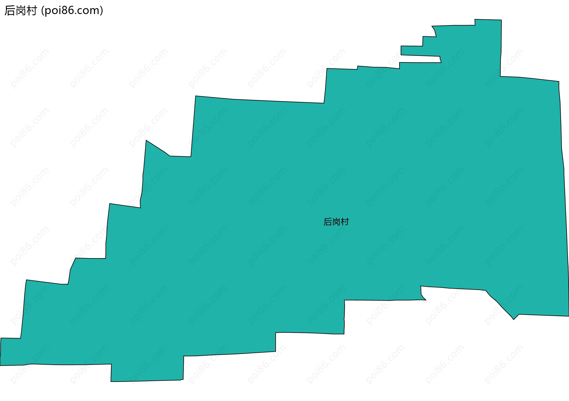 后岗村边界地图