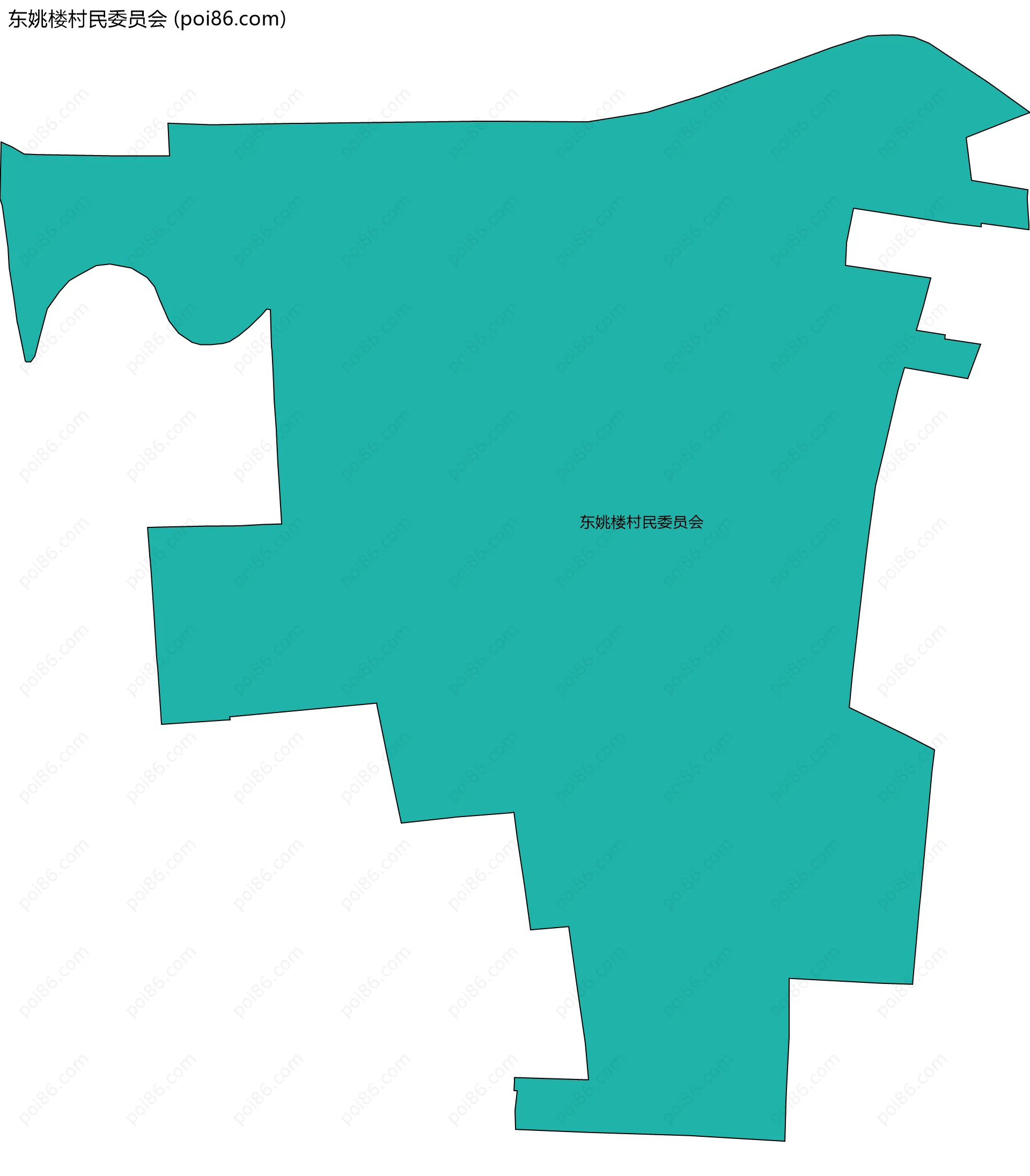 东姚楼村民委员会边界地图