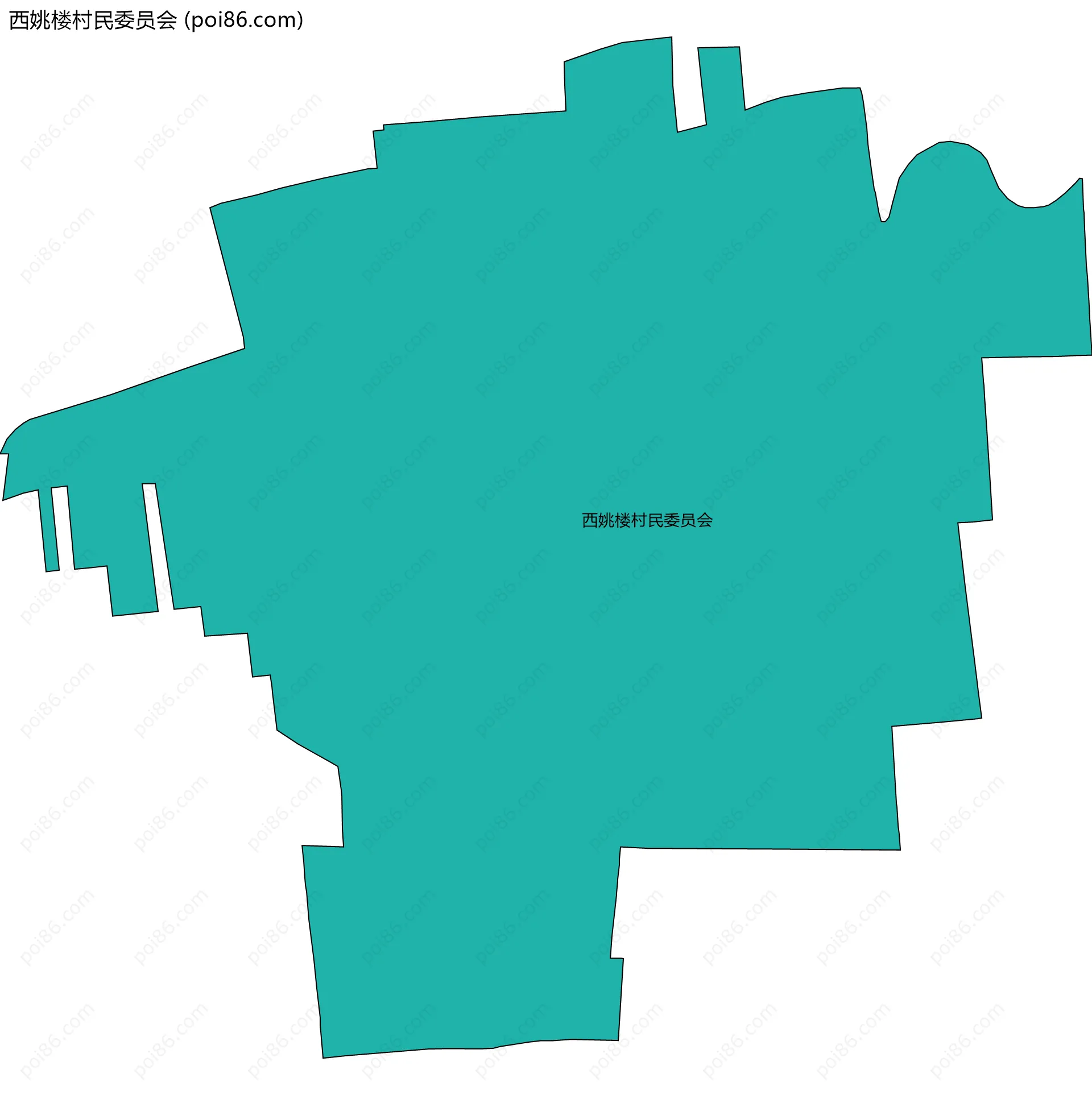 西姚楼村民委员会边界地图