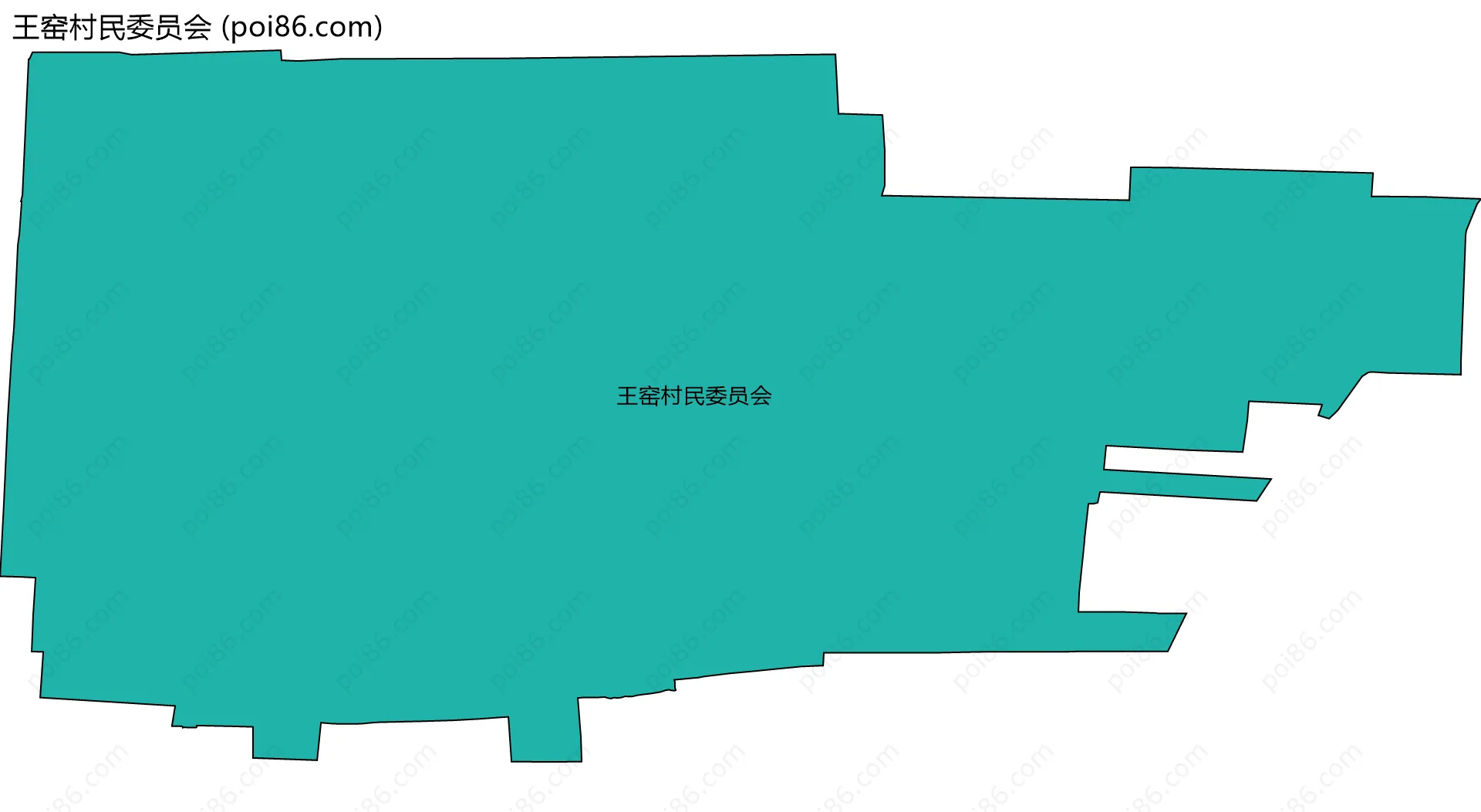 王窑村民委员会边界地图