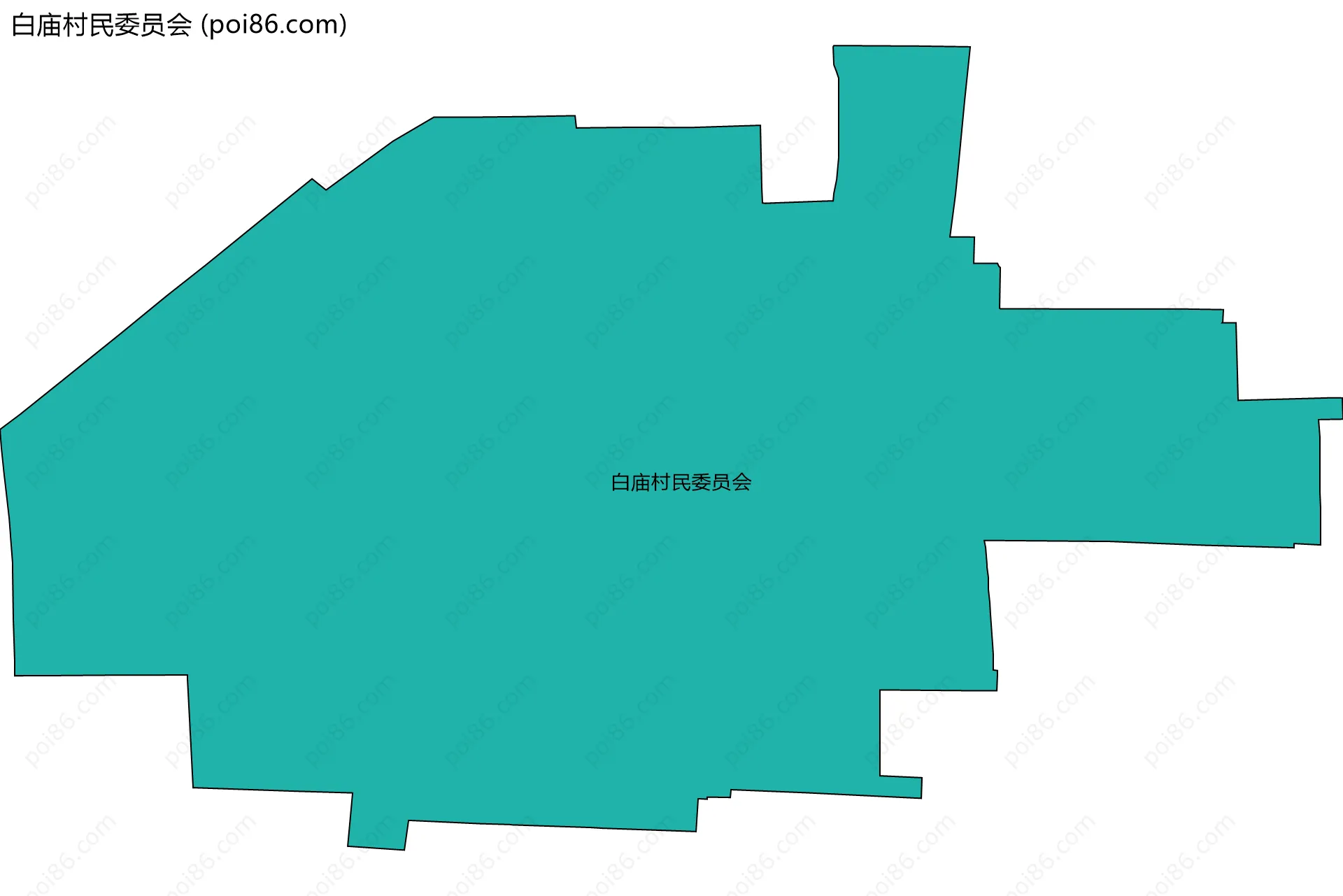 白庙村民委员会边界地图