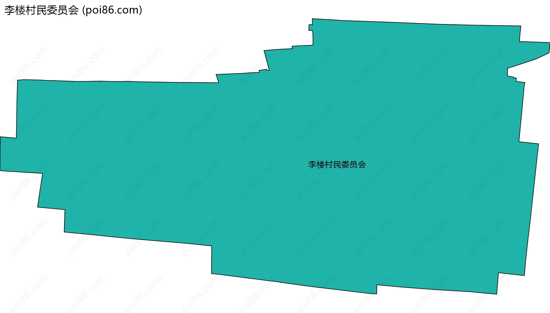 李楼村民委员会边界地图