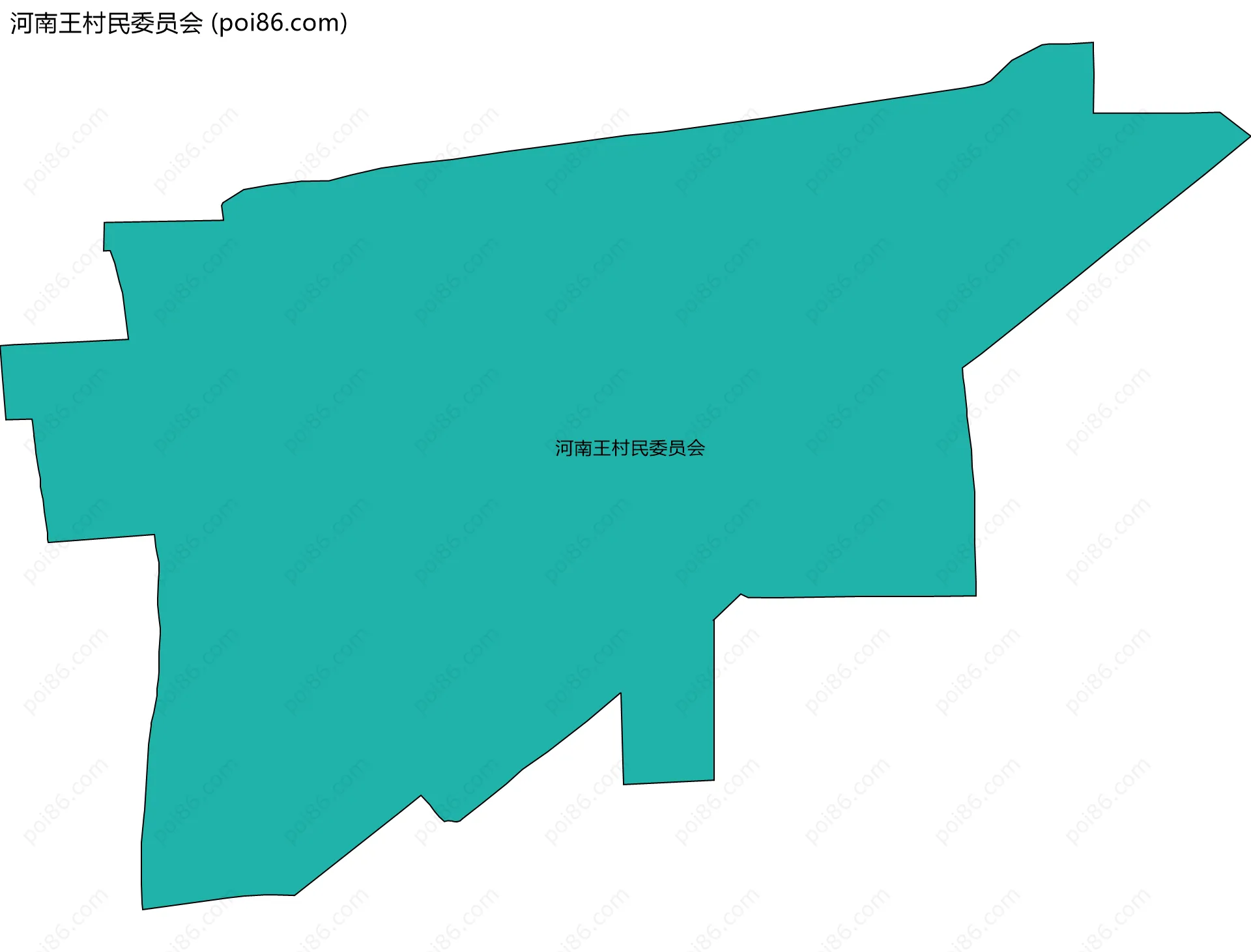 河南王村民委员会边界地图