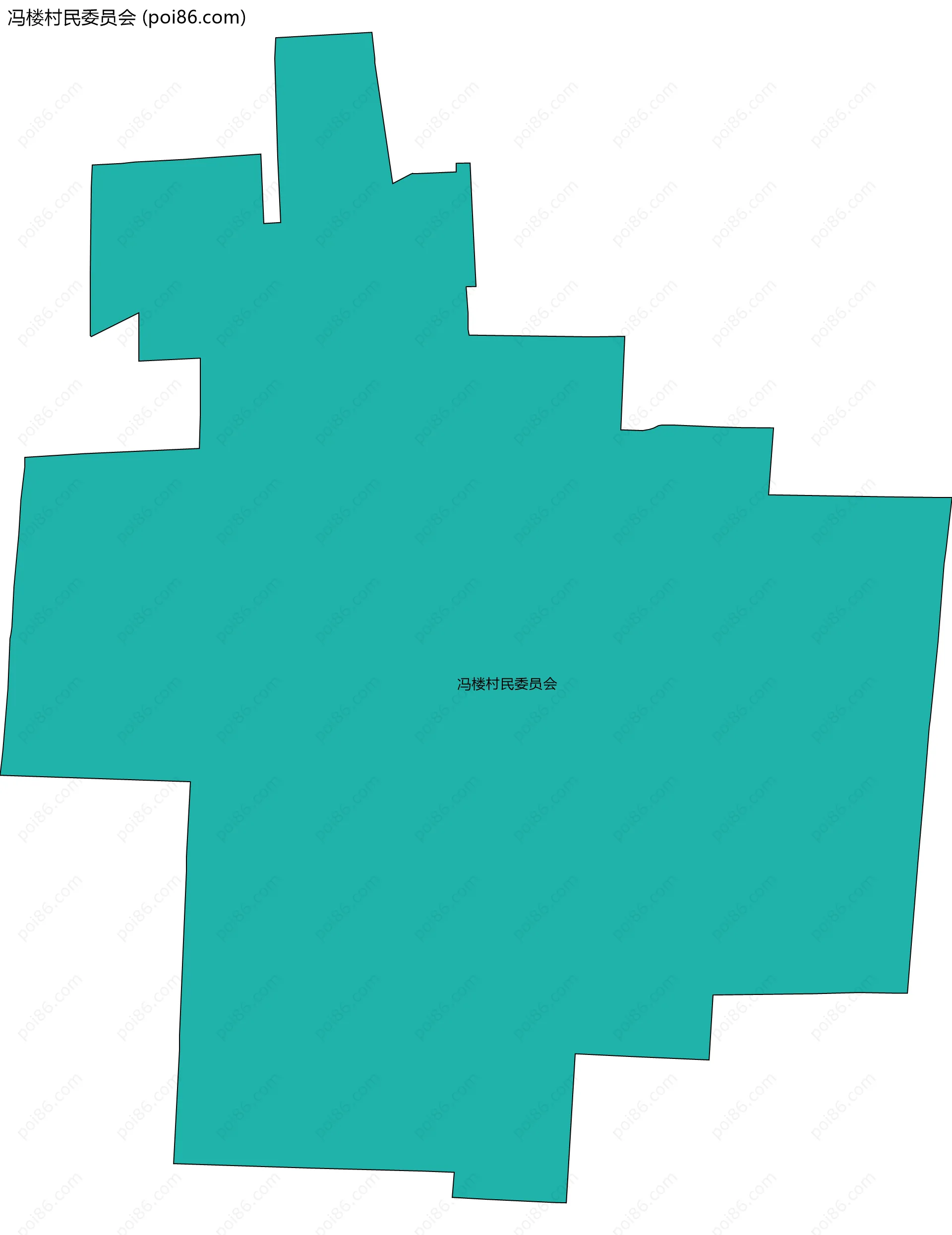 冯楼村民委员会边界地图