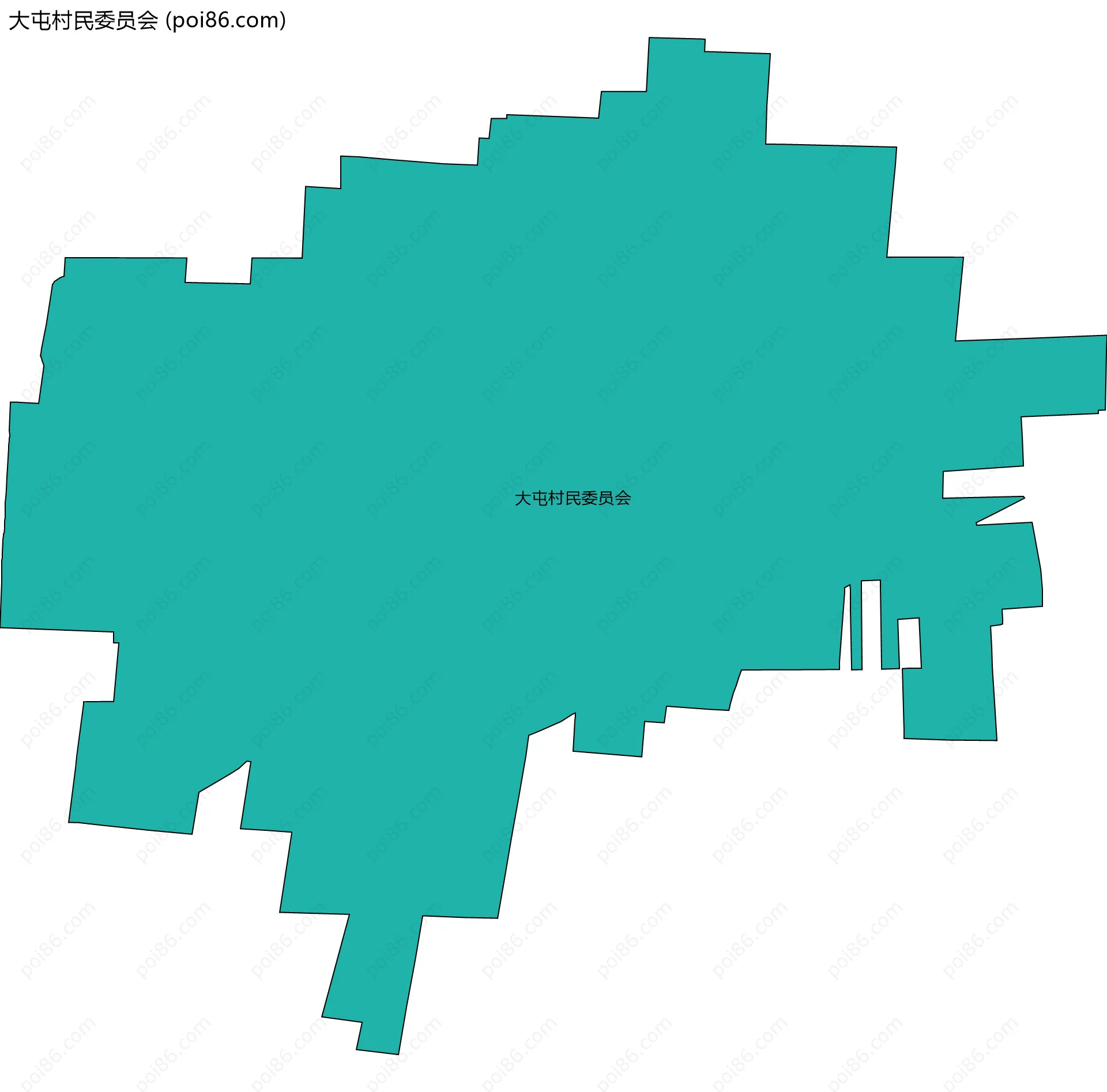 大屯村民委员会边界地图
