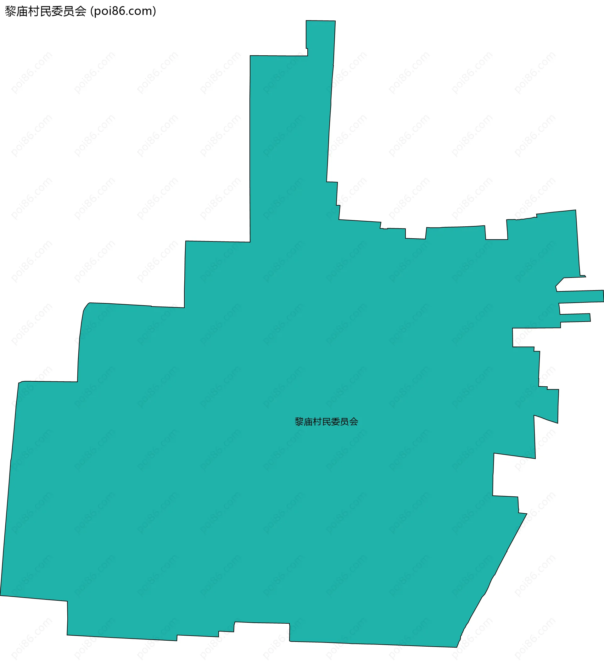 黎庙村民委员会边界地图