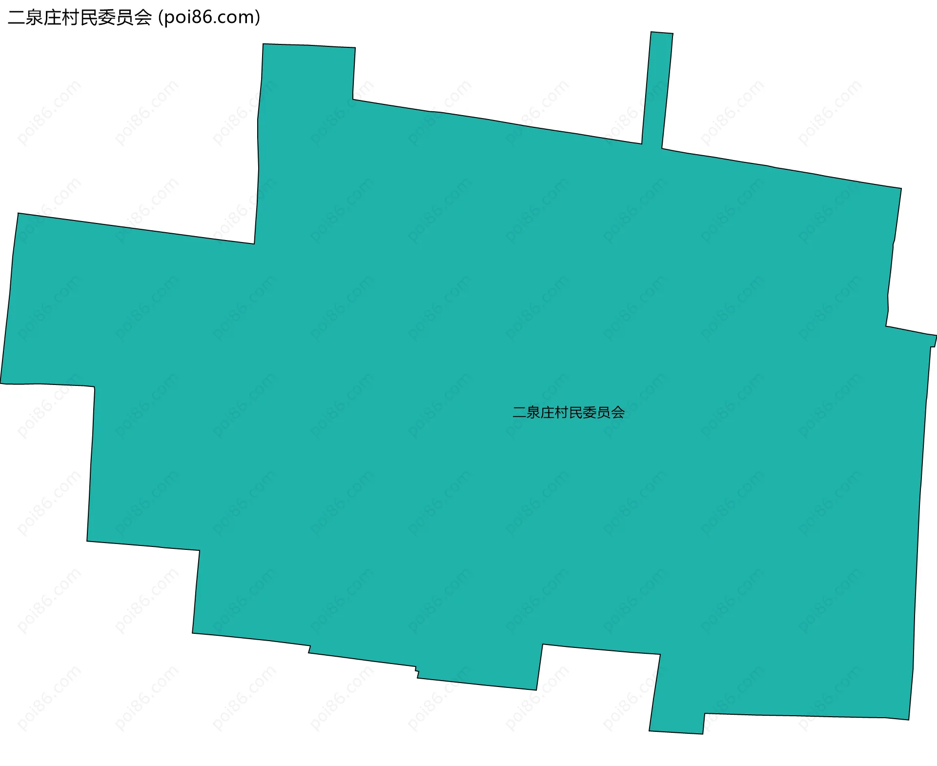 二泉庄村民委员会边界地图