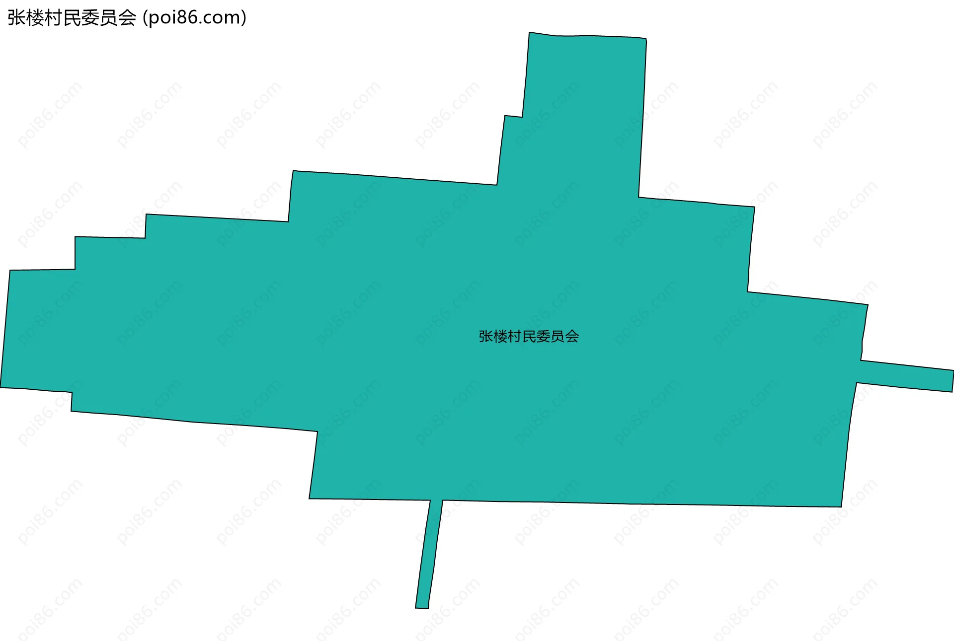 张楼村民委员会边界地图
