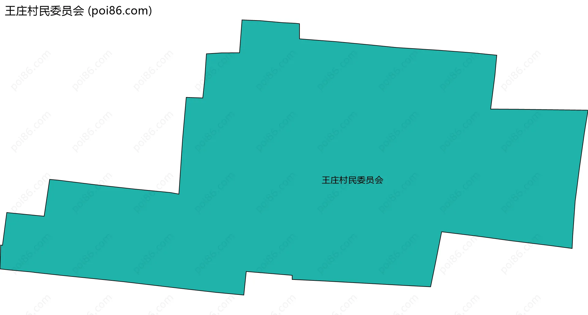 王庄村民委员会边界地图
