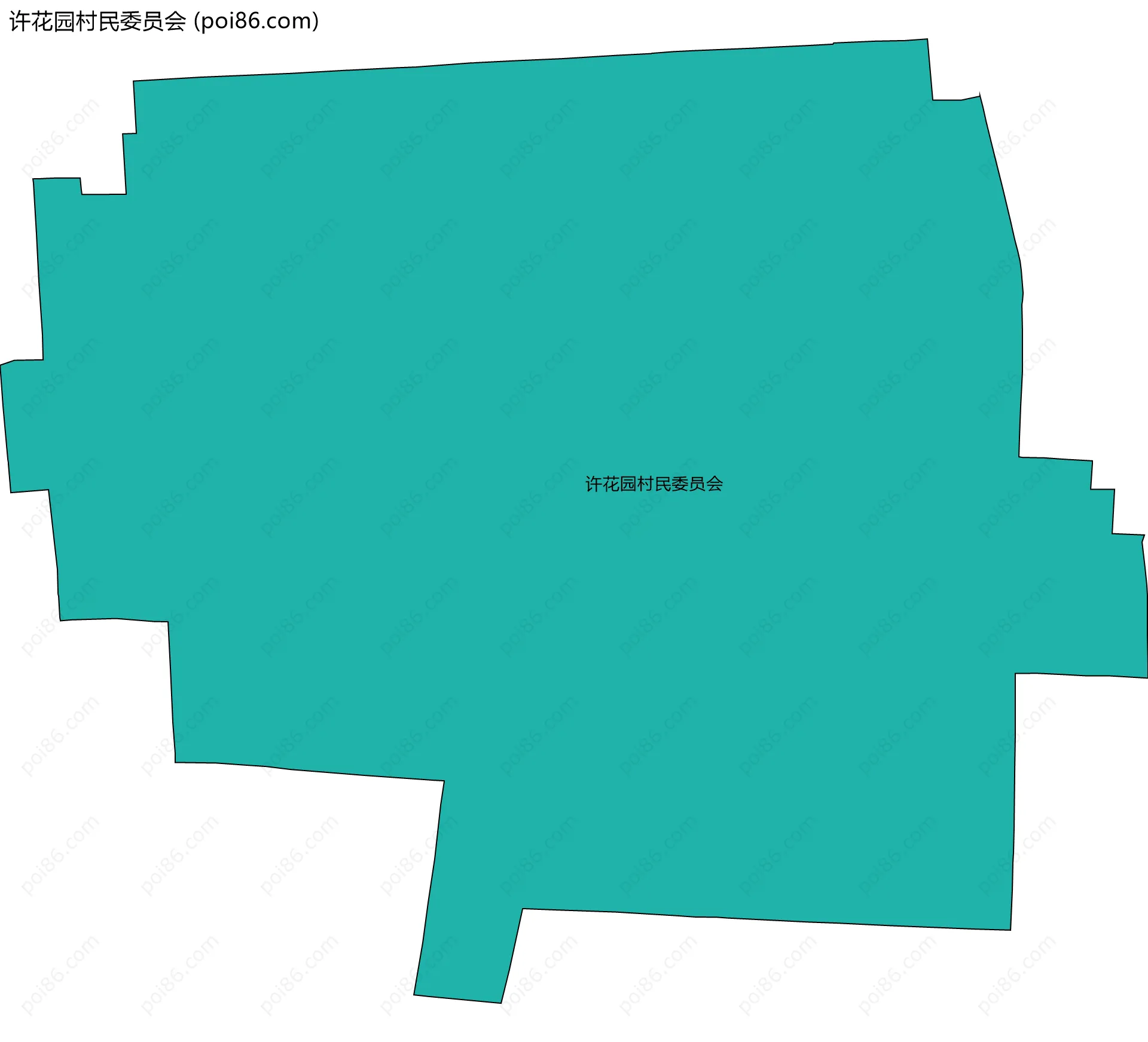 许花园村民委员会边界地图
