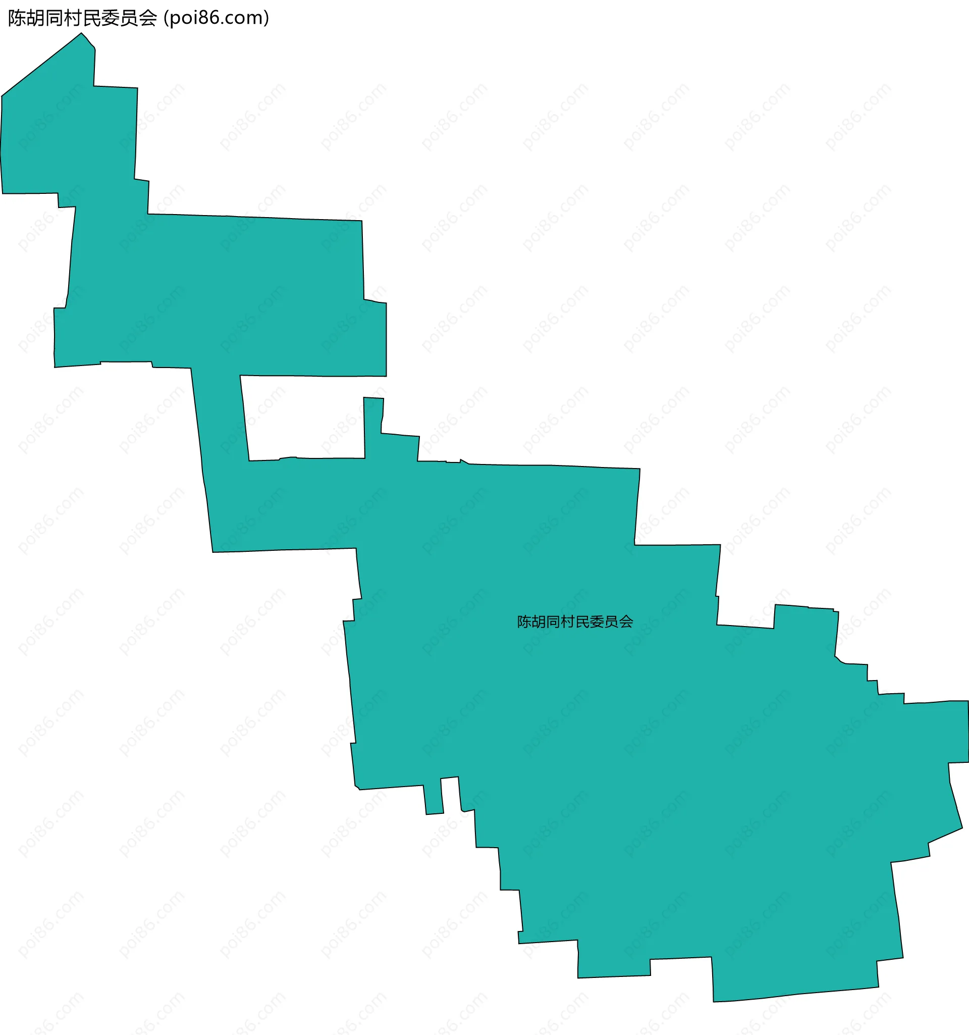 陈胡同村民委员会边界地图