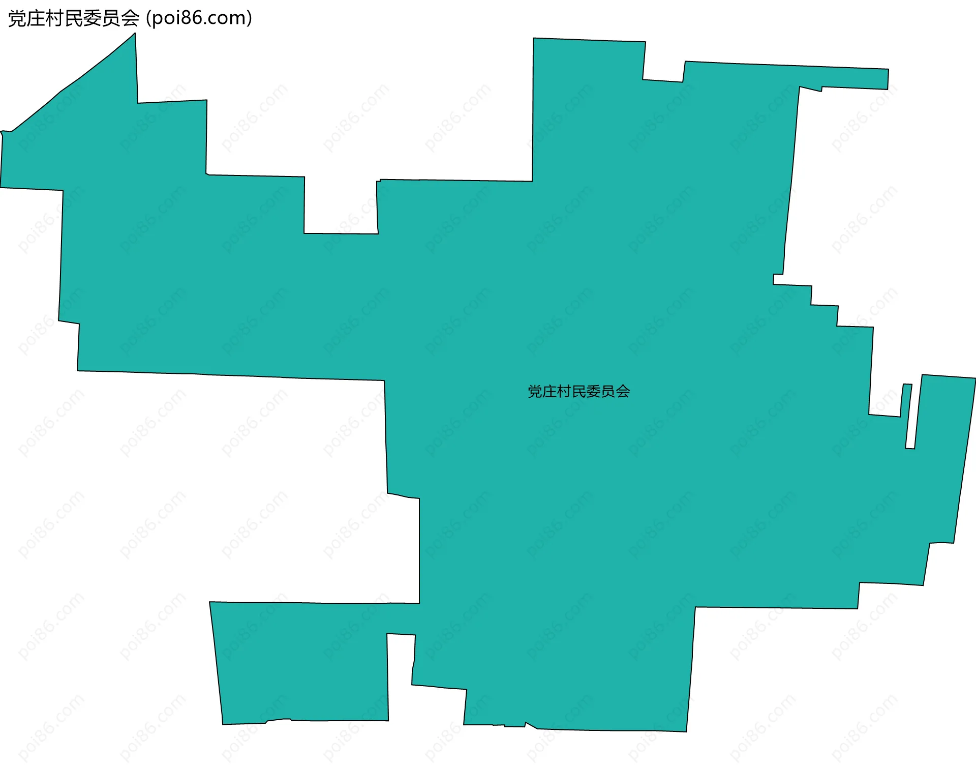 党庄村民委员会边界地图