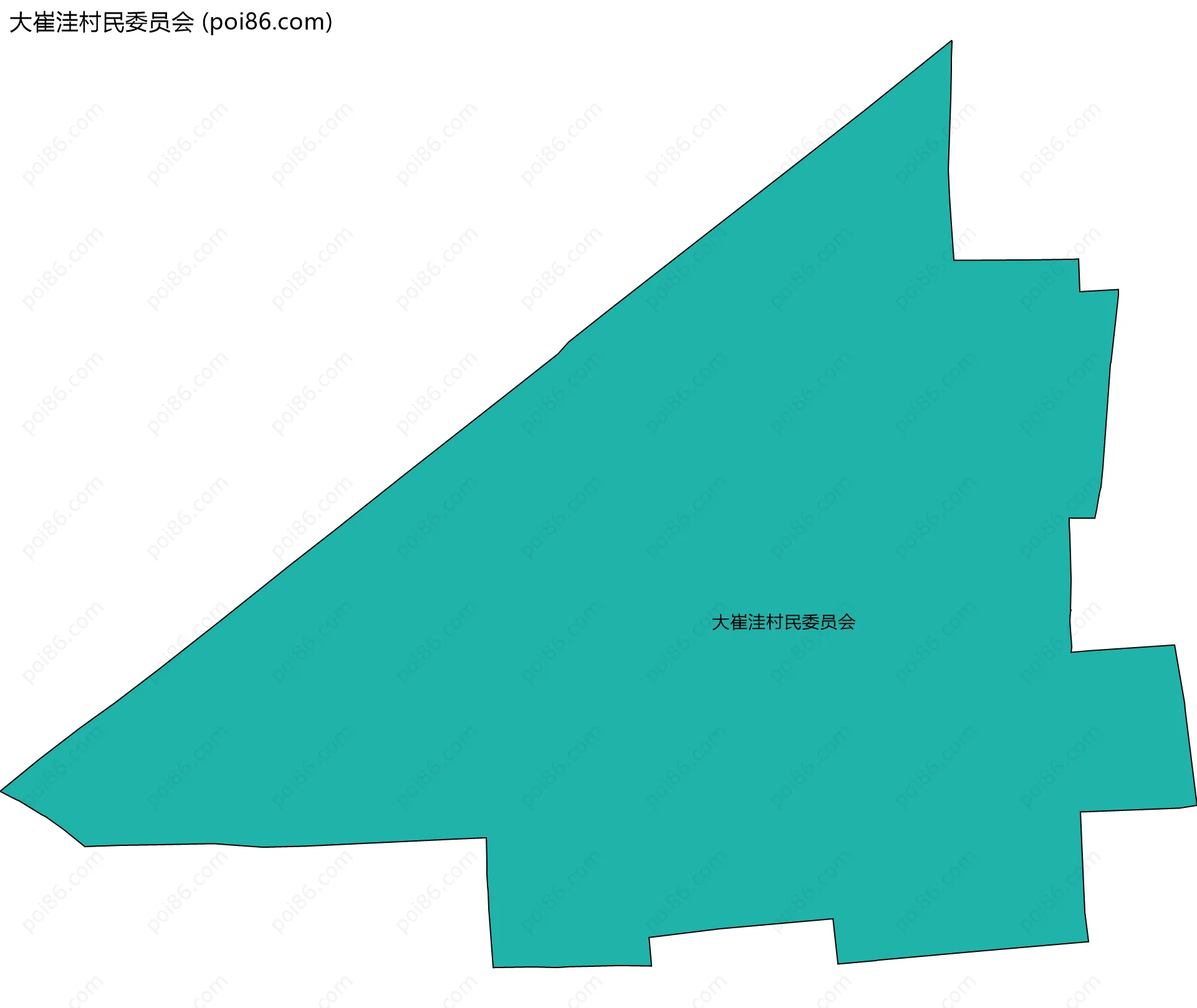 大崔洼村民委员会边界地图