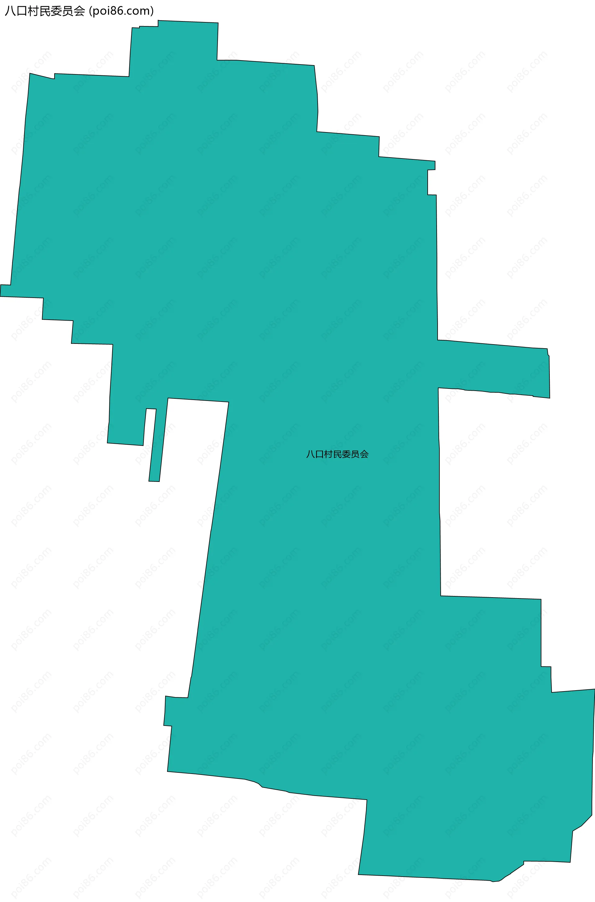 八口村民委员会边界地图