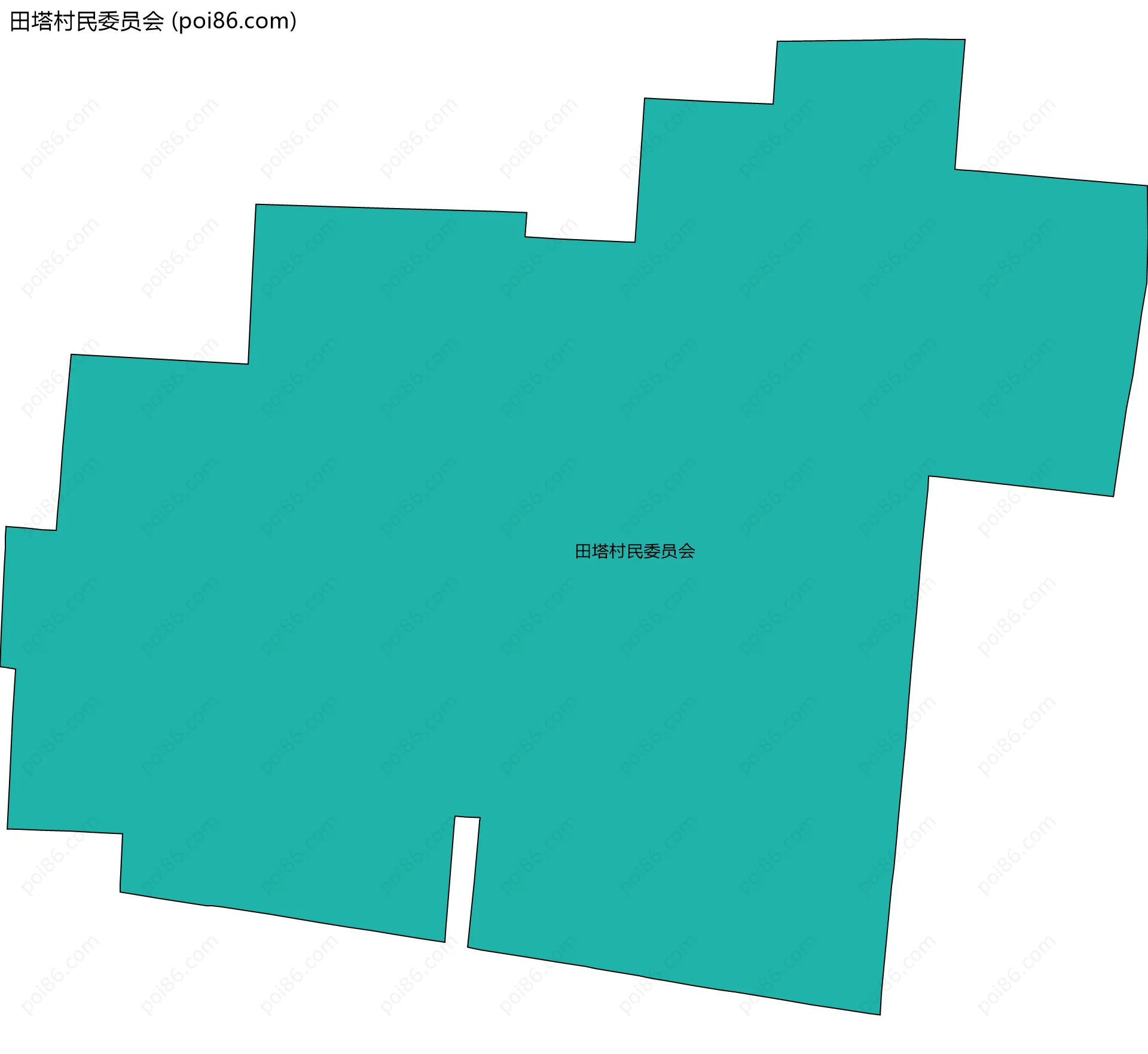 田塔村民委员会边界地图