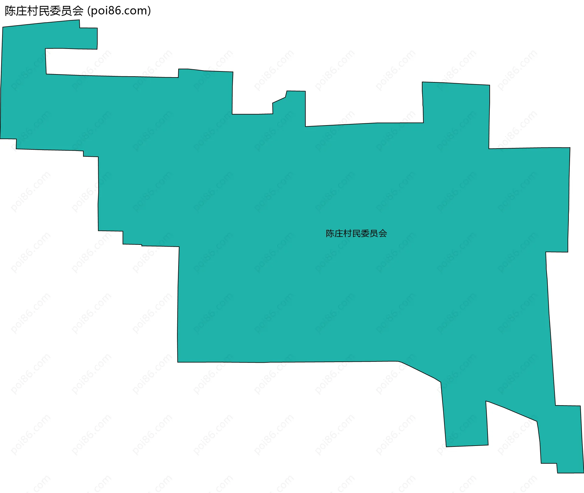 陈庄村民委员会边界地图