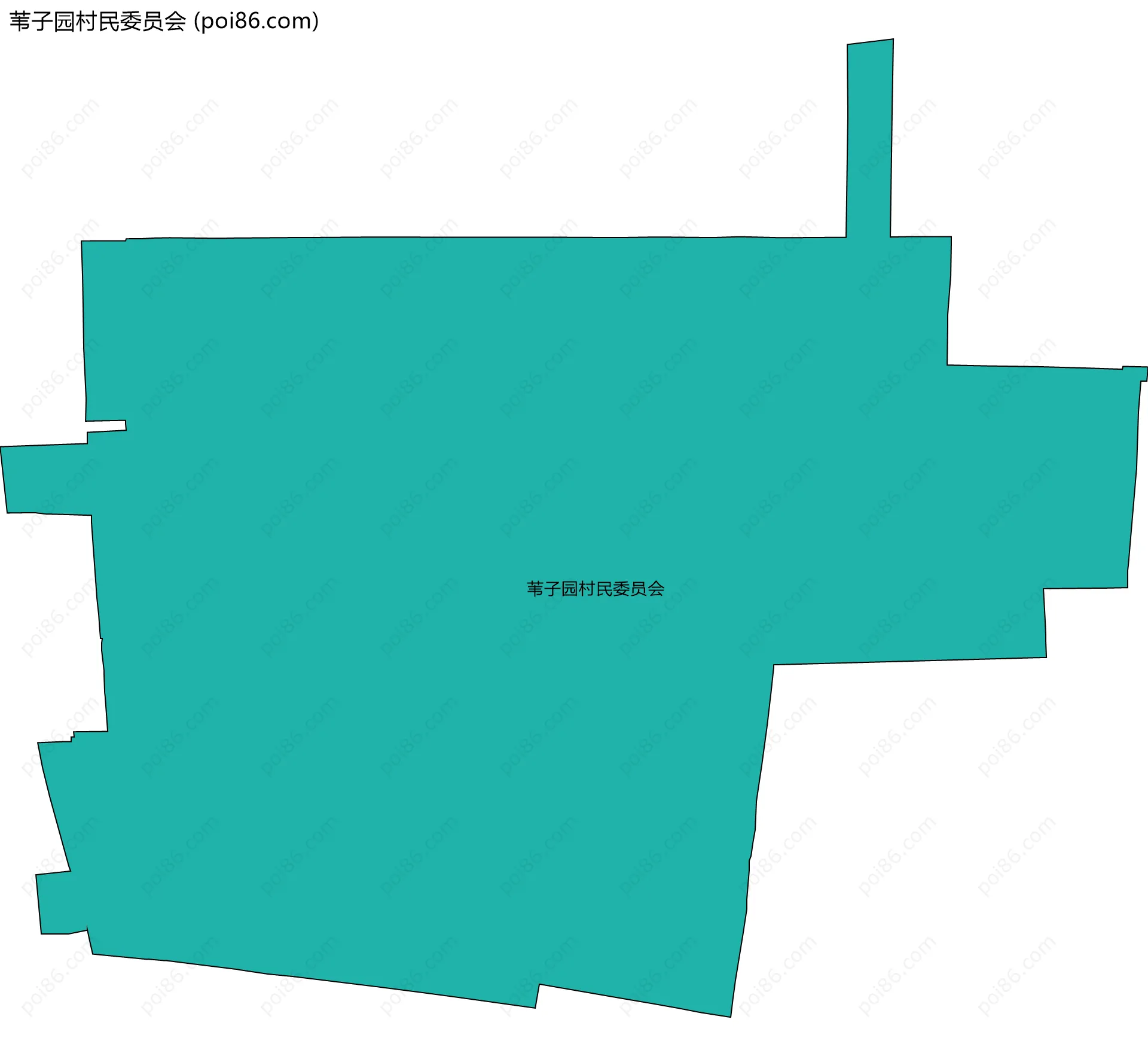 苇子园村民委员会边界地图