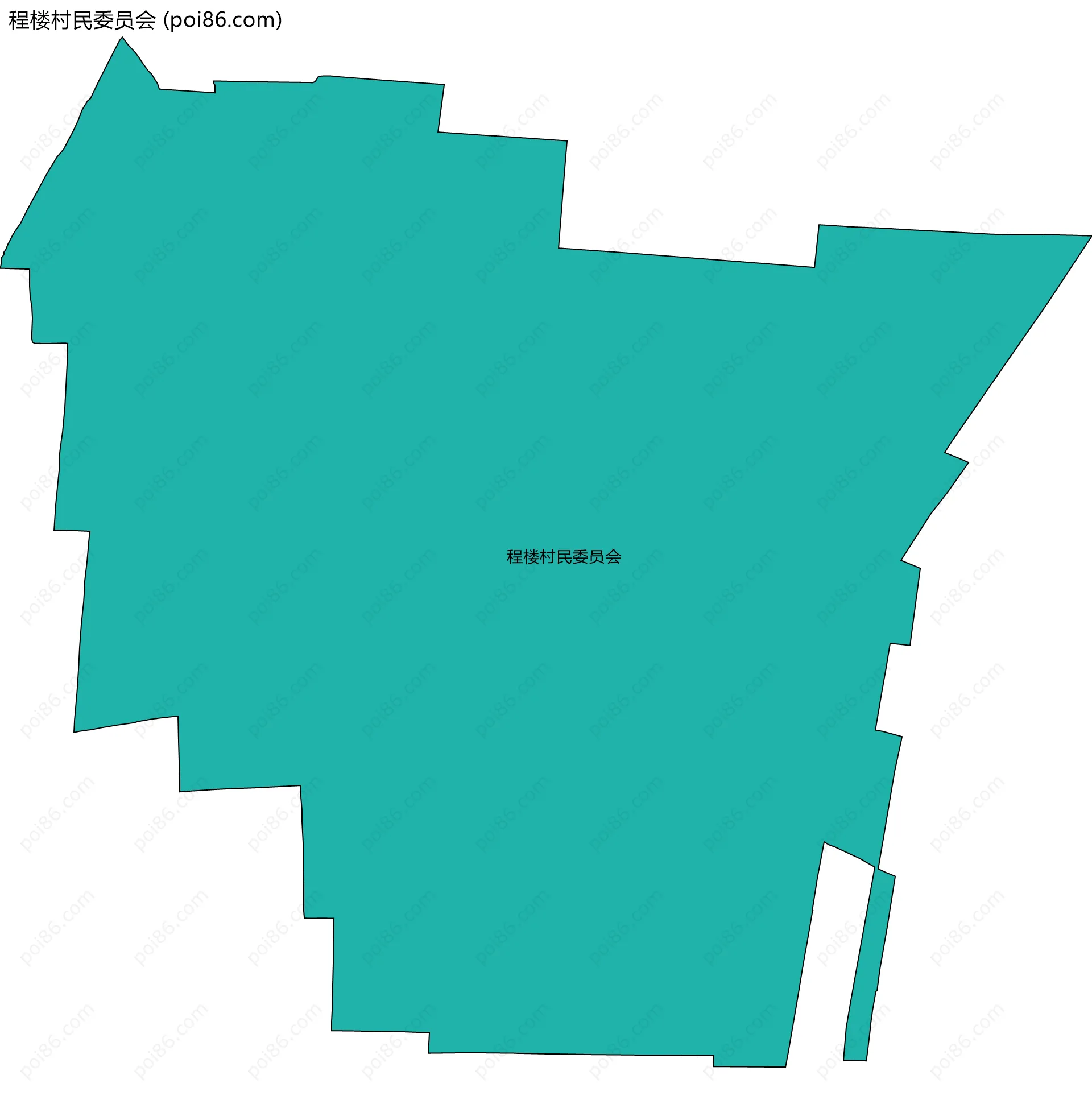 程楼村民委员会边界地图