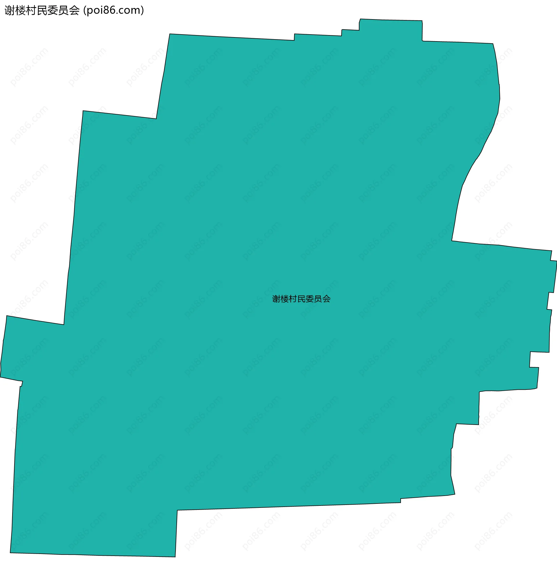 谢楼村民委员会边界地图