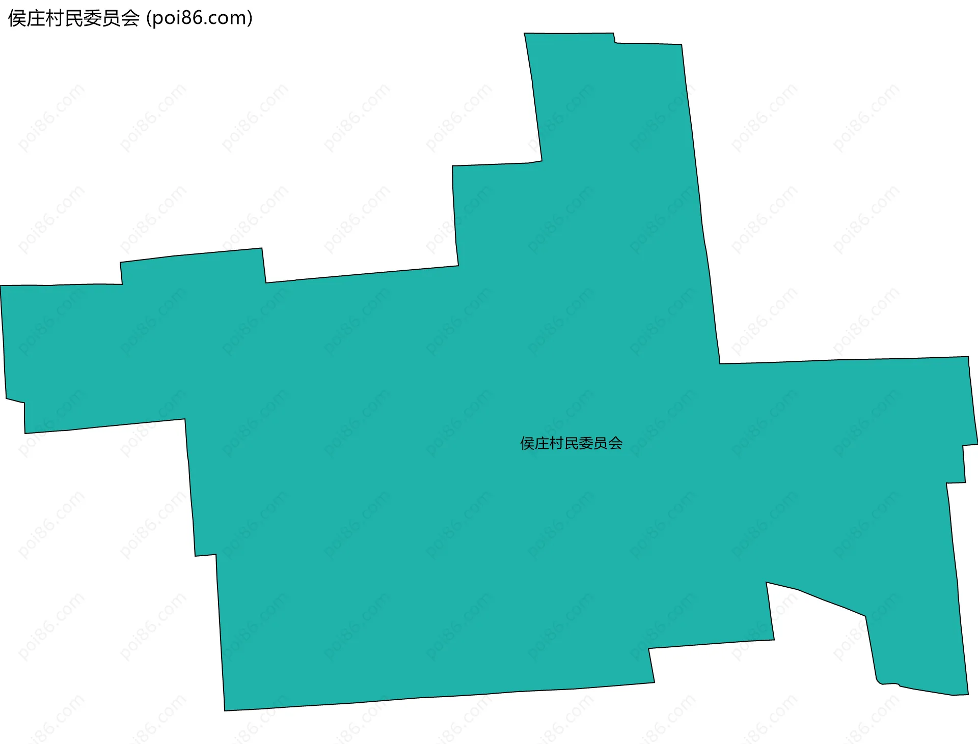 侯庄村民委员会边界地图