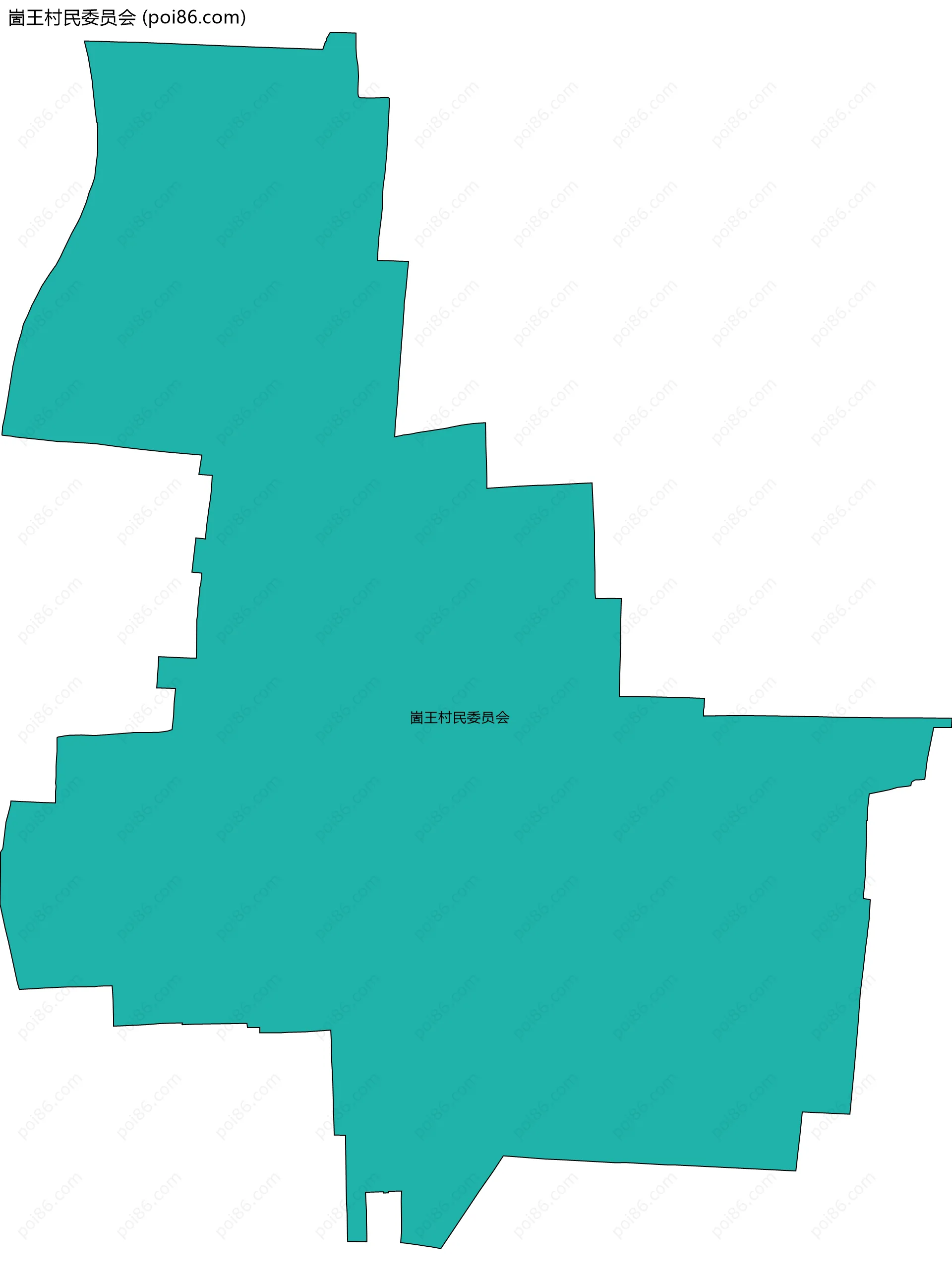 崮王村民委员会边界地图