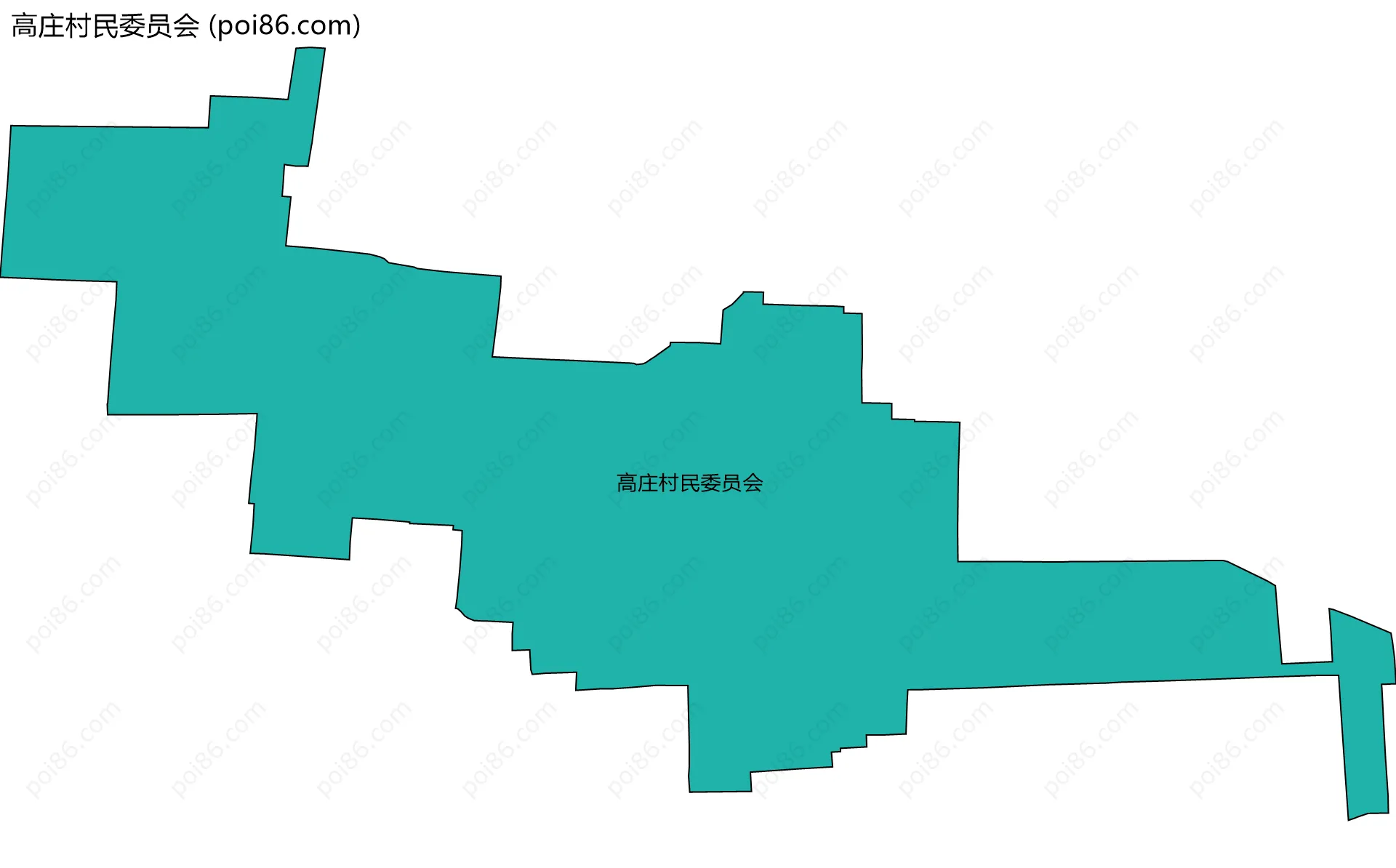 高庄村民委员会边界地图