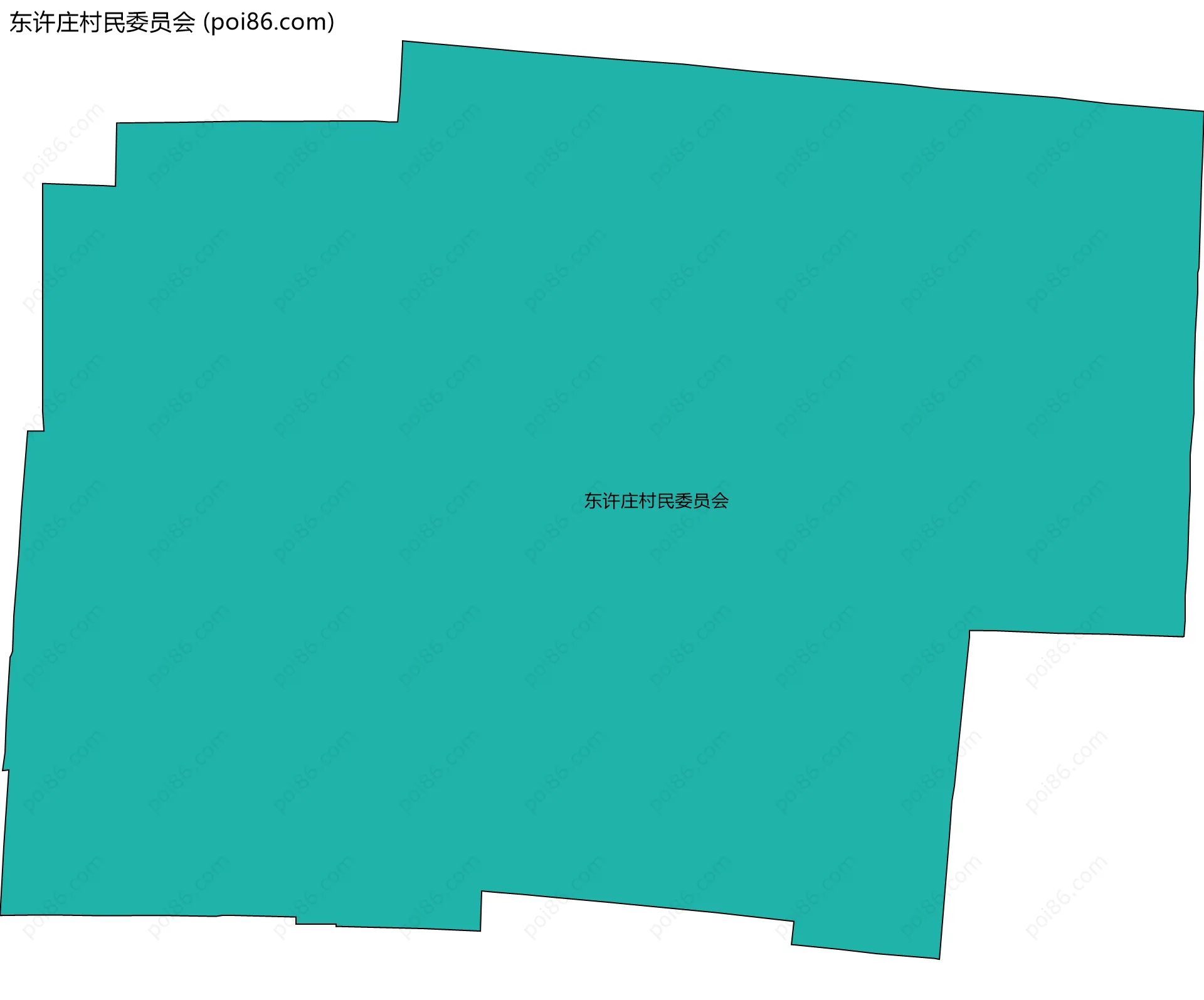 东许庄村民委员会边界地图