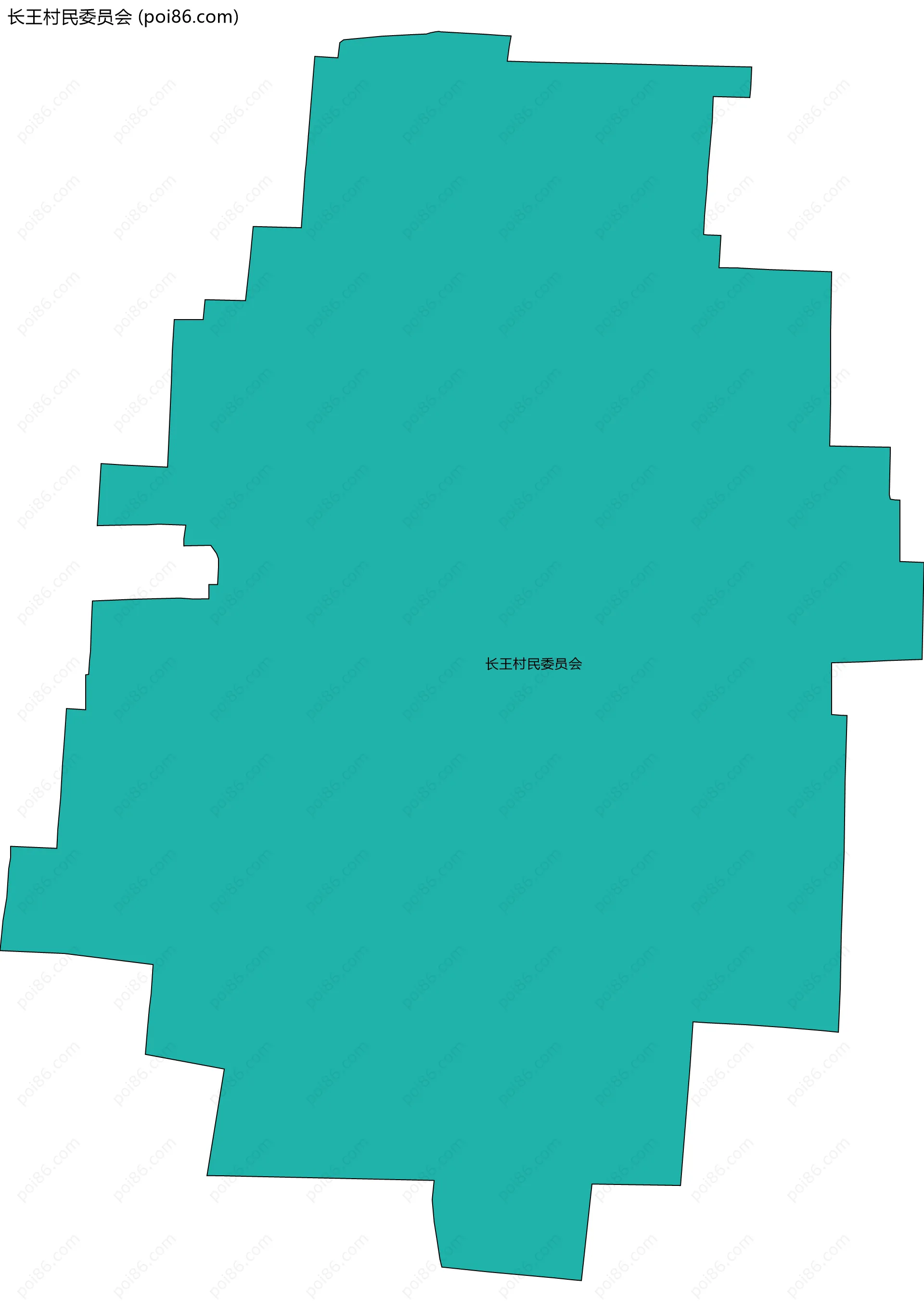 长王村民委员会边界地图
